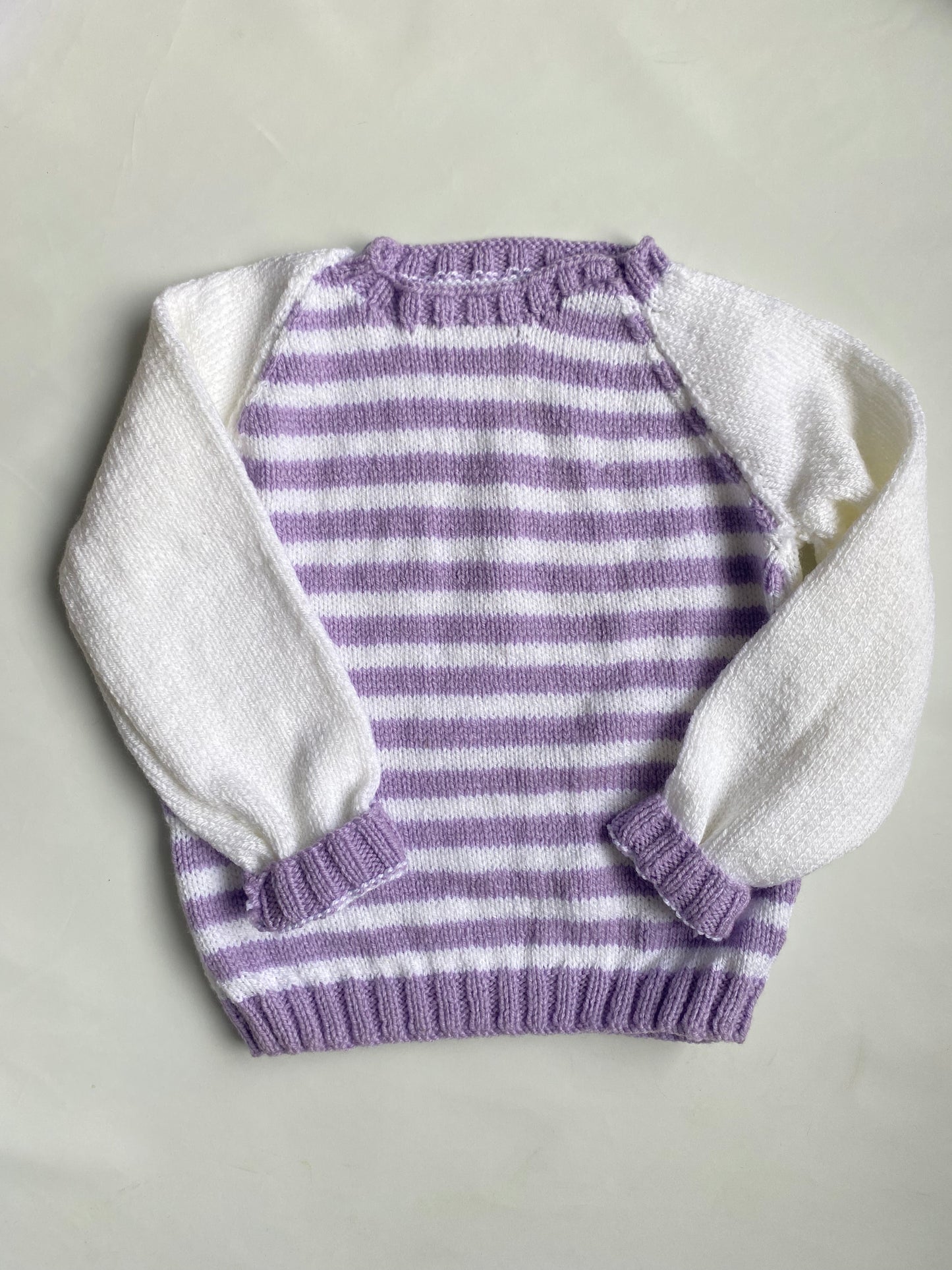 Lilac and white stripe Jumper (3-4 years)