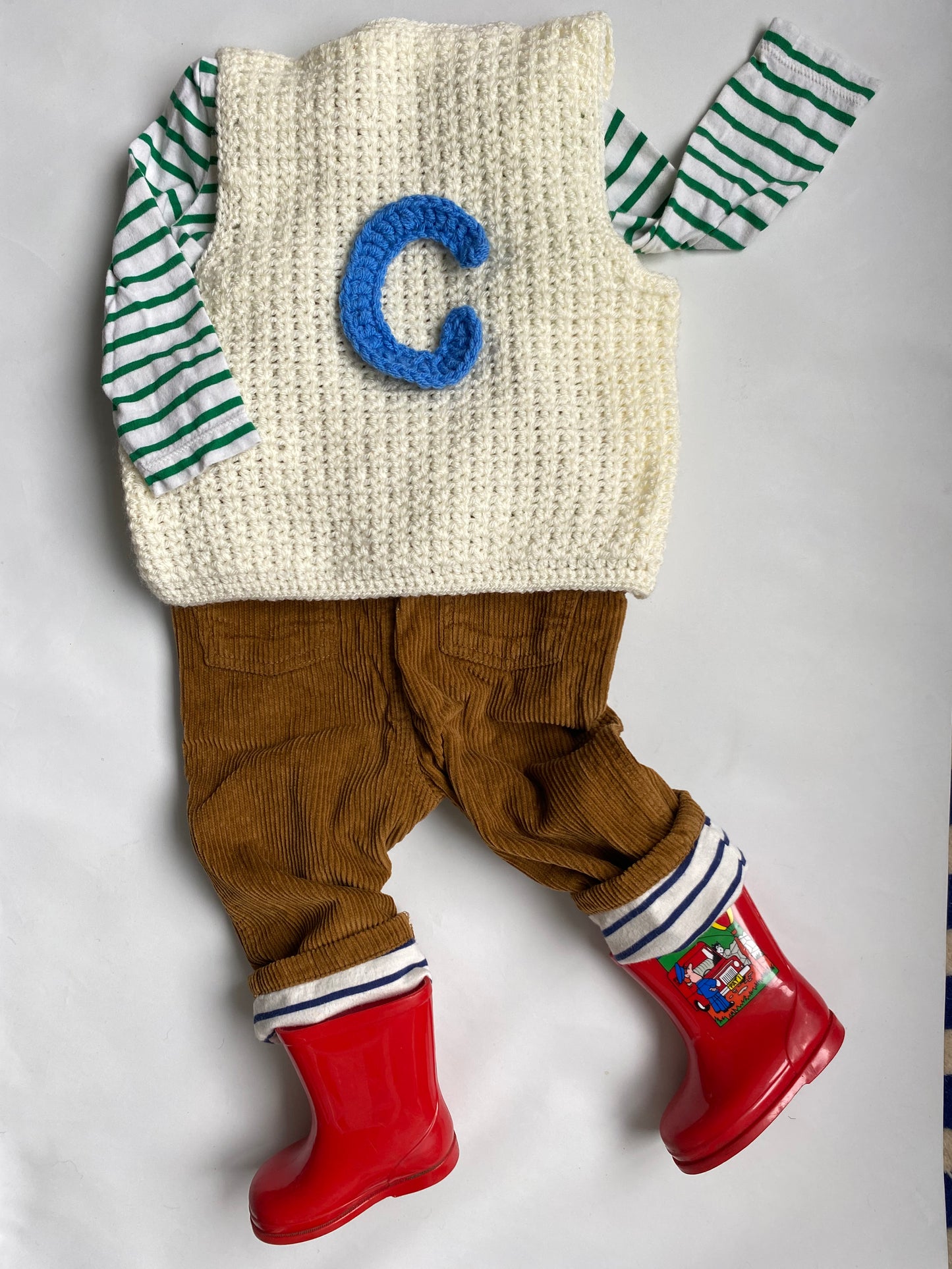 Ecru crochet waistcoat (1-2 years)