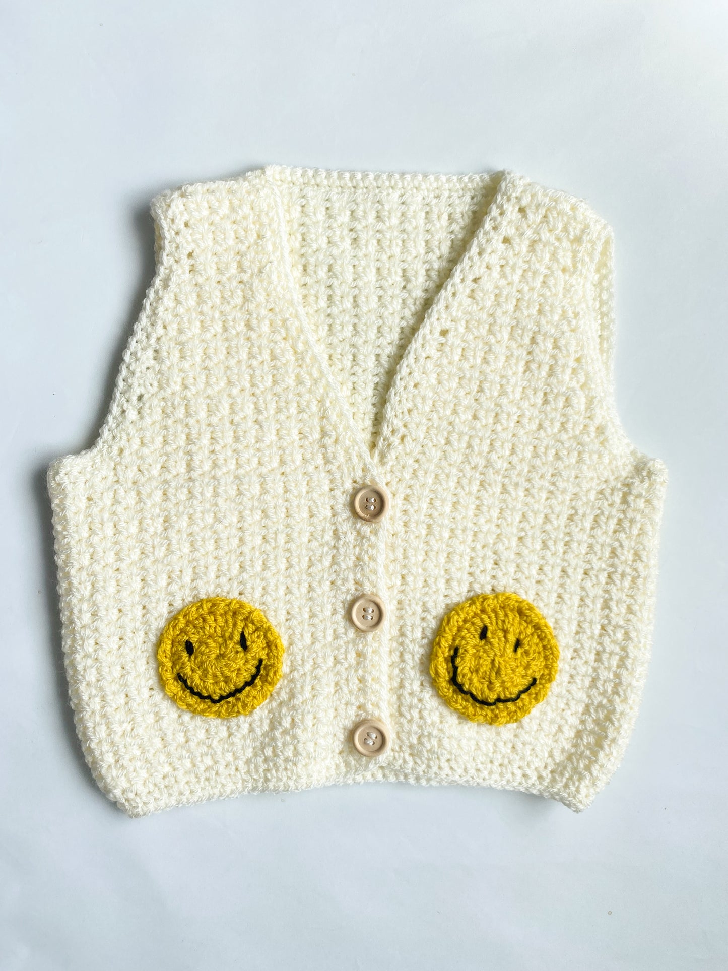Ecru crochet waistcoat (2-3 years)