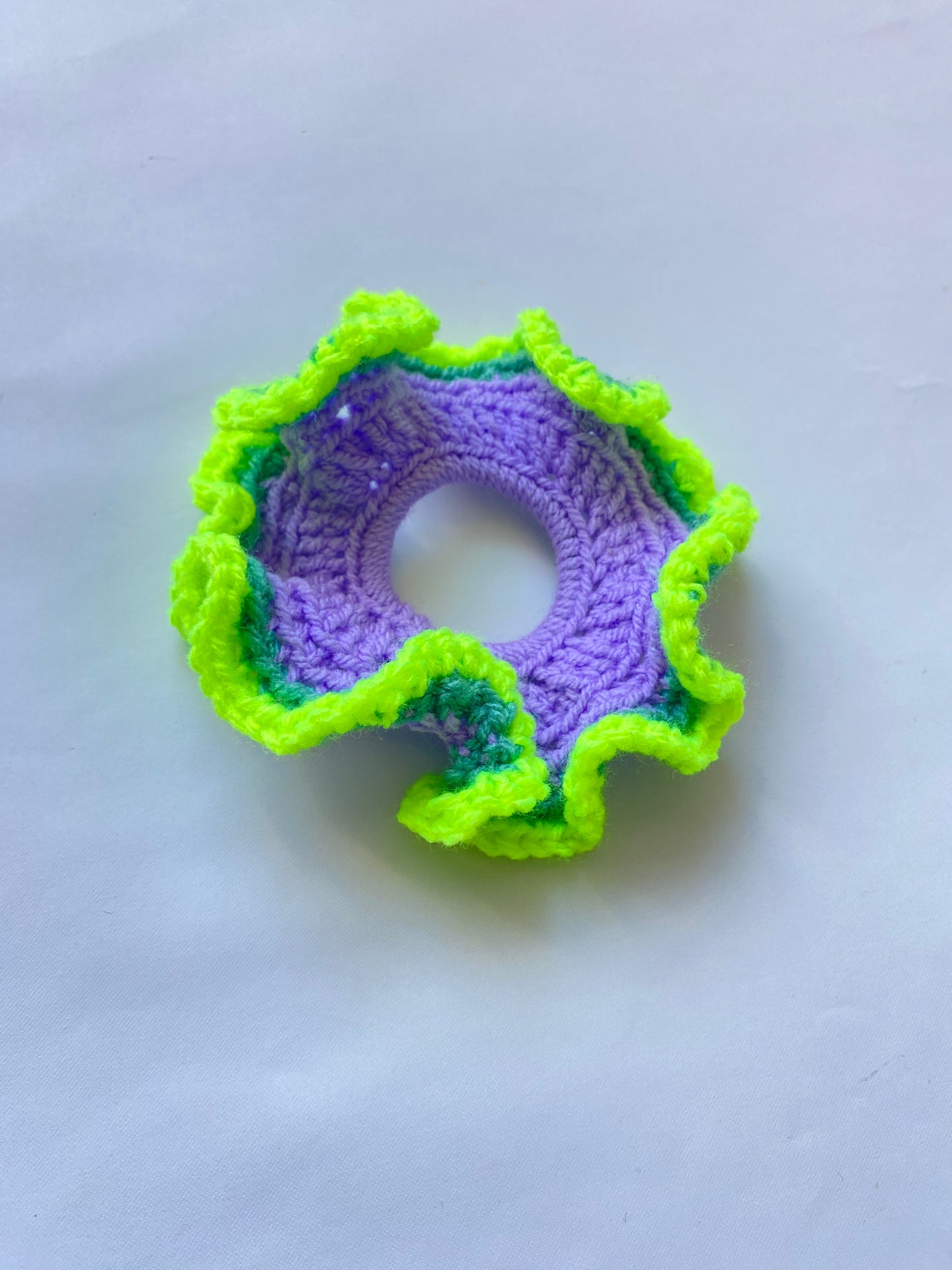 Oversized crochet scrap yarn Scrunchies