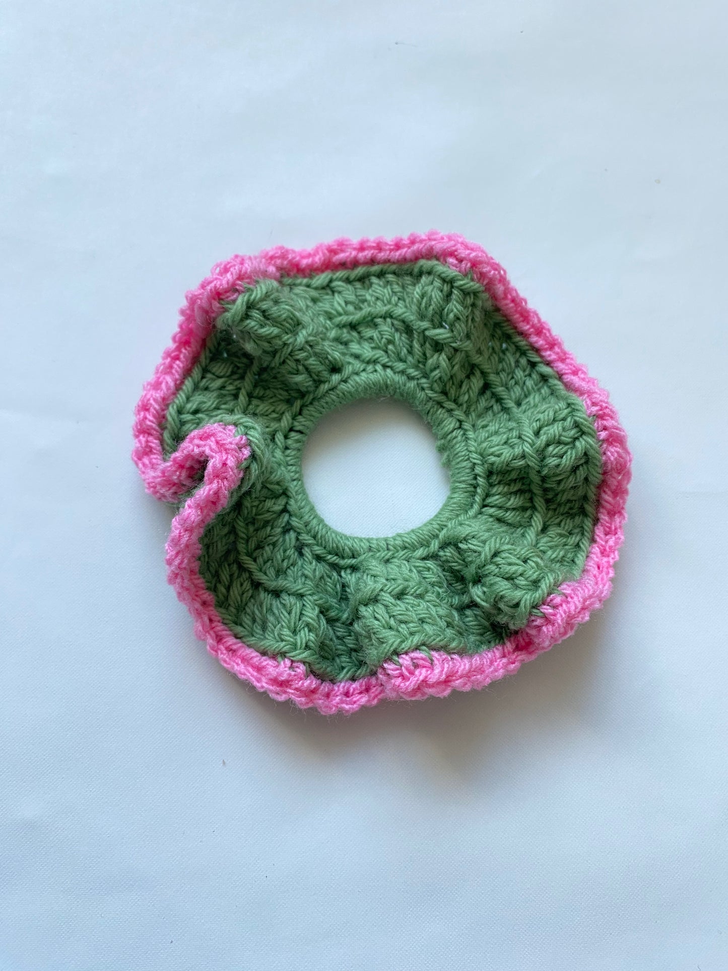 Oversized crochet scrap yarn Scrunchies