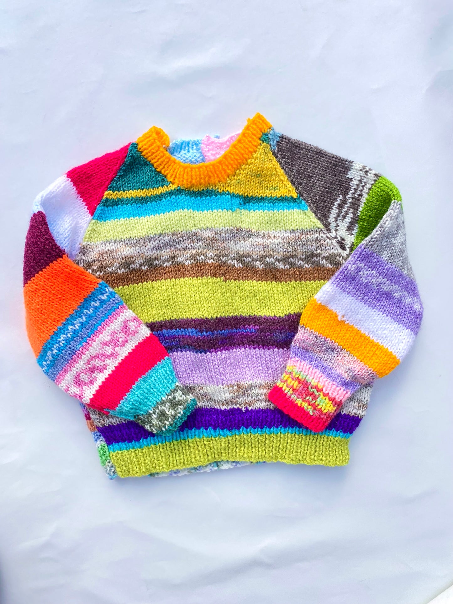 Rainbow space dyed stripe jumper (12-18 months)