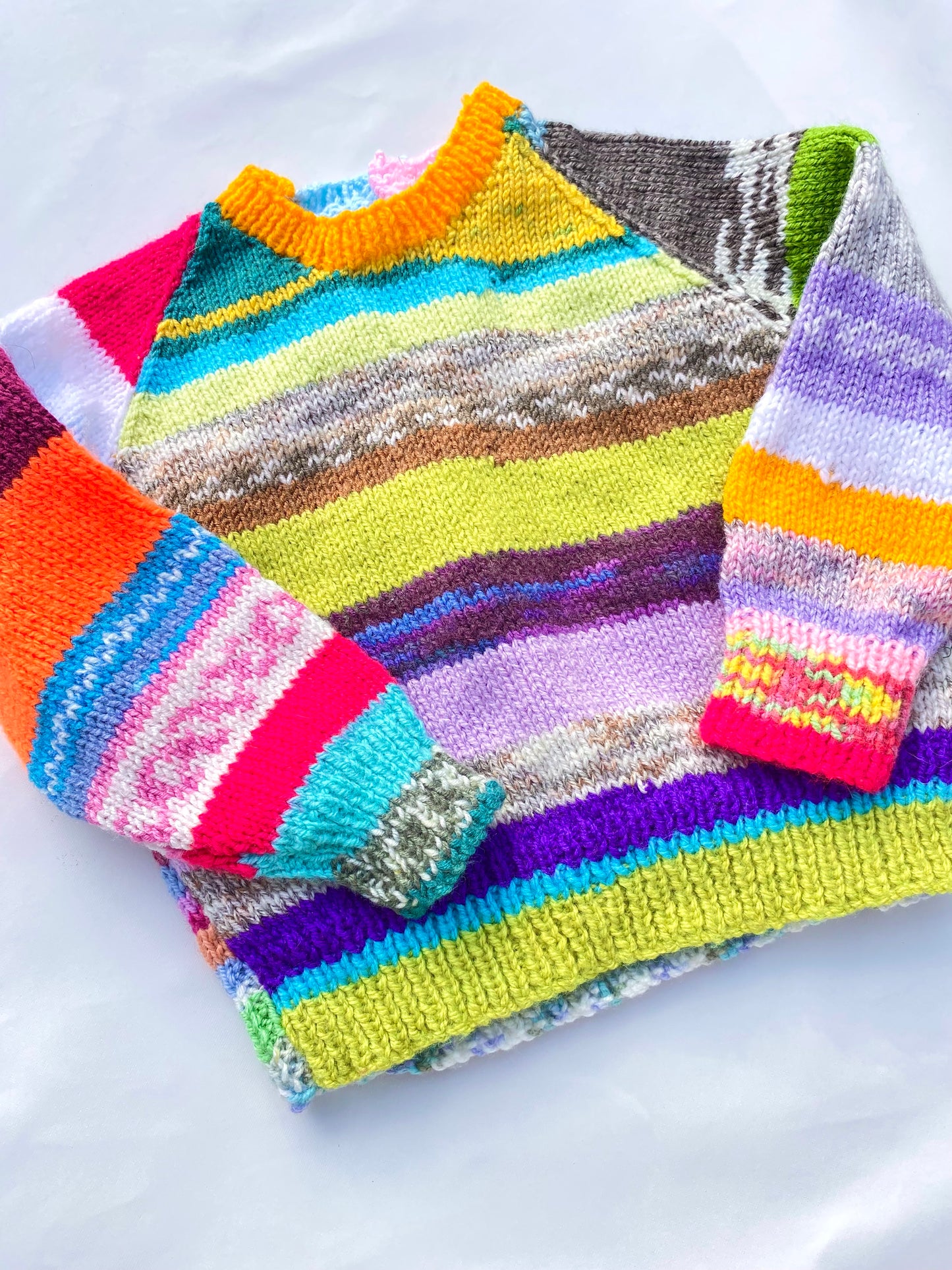 Rainbow space dyed stripe jumper (12-18 months)