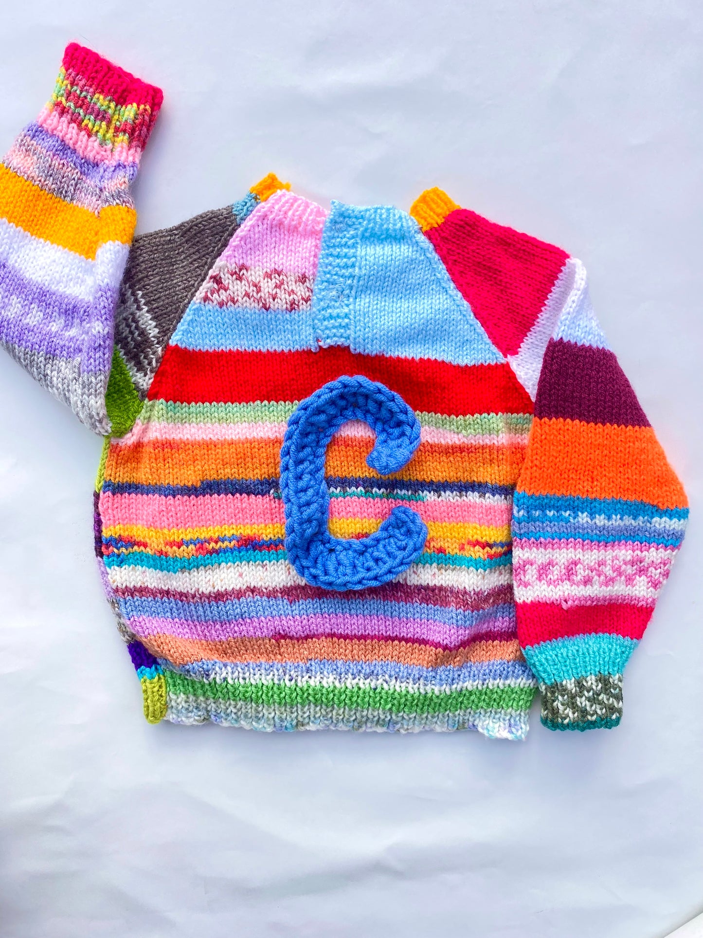 Rainbow space dyed stripe jumper (12-18 months)