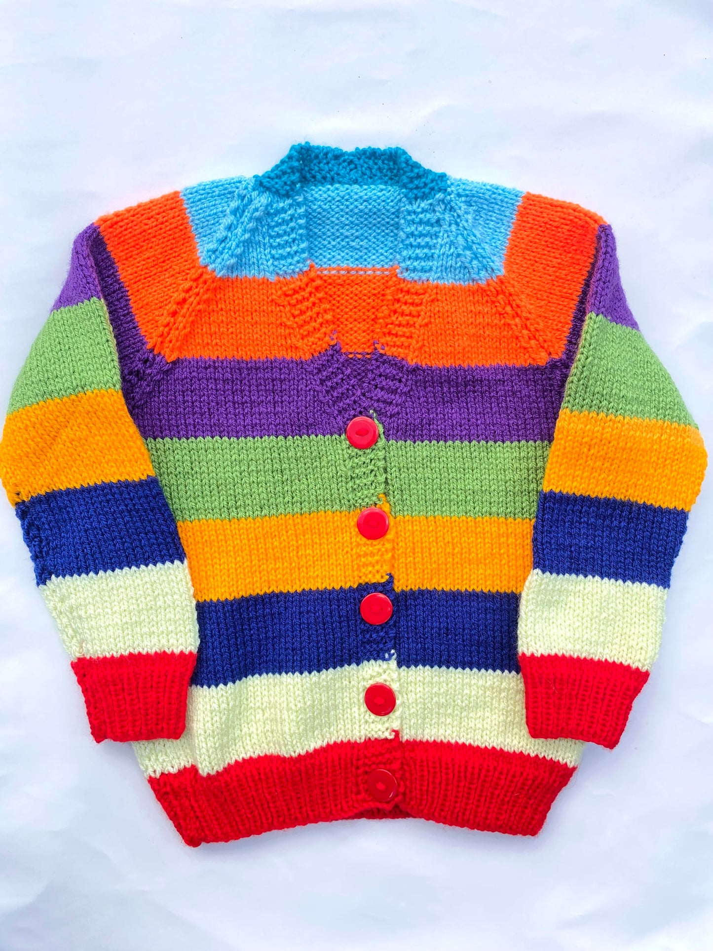 Rainbow bold stripe cardigan (3-4 years)
