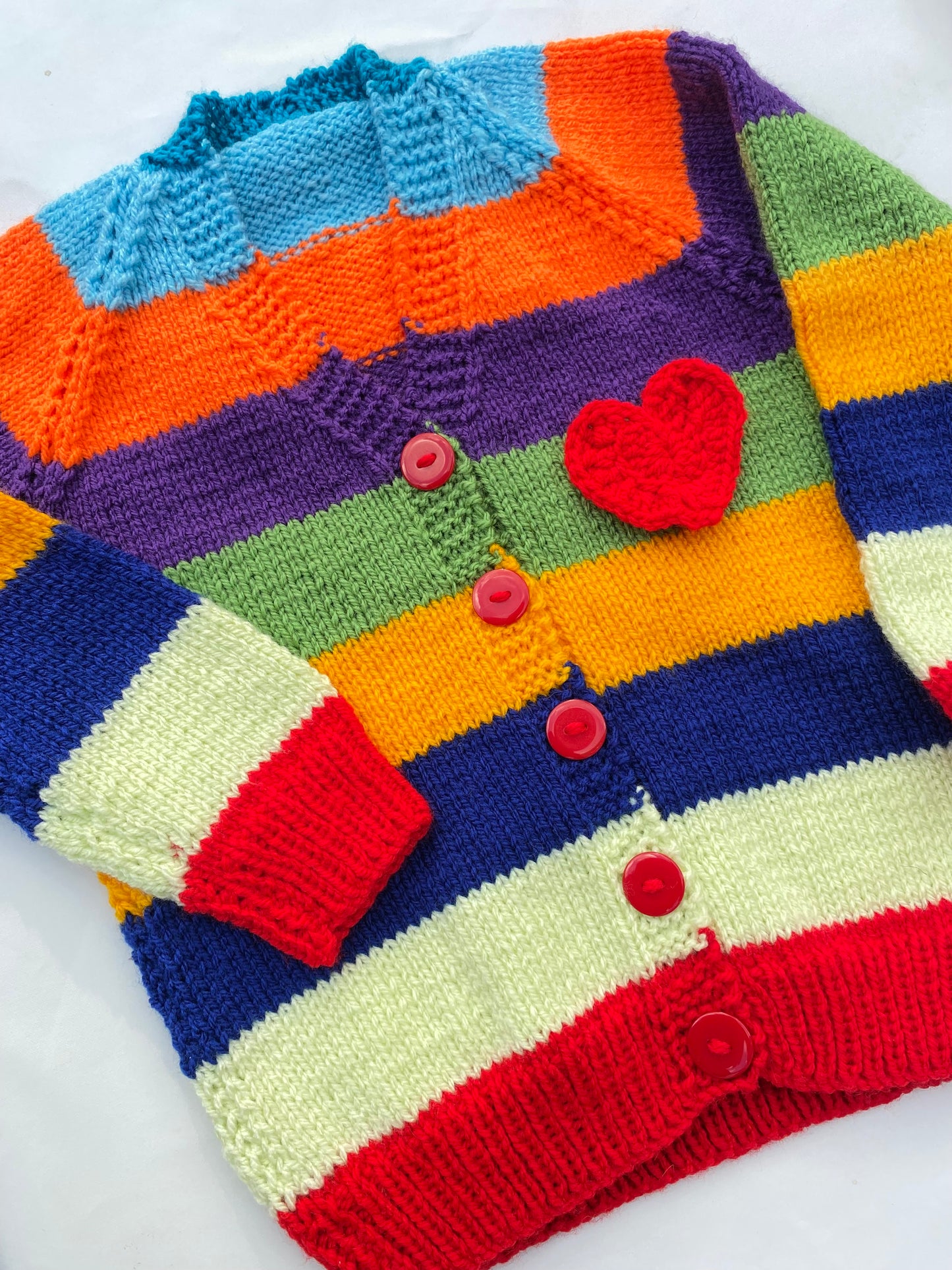 Rainbow bold stripe cardigan (3-4 years)