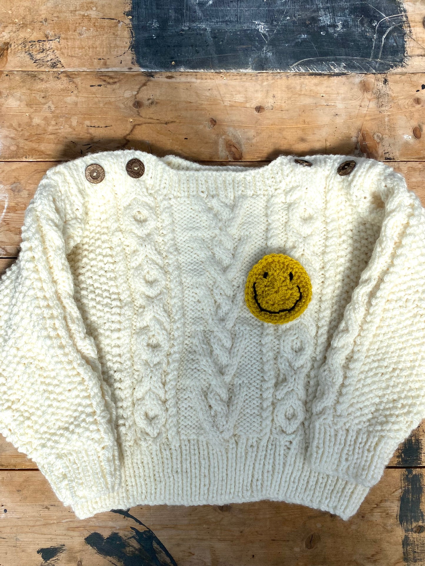 Chunky cream cable Jumper (3-4 years)