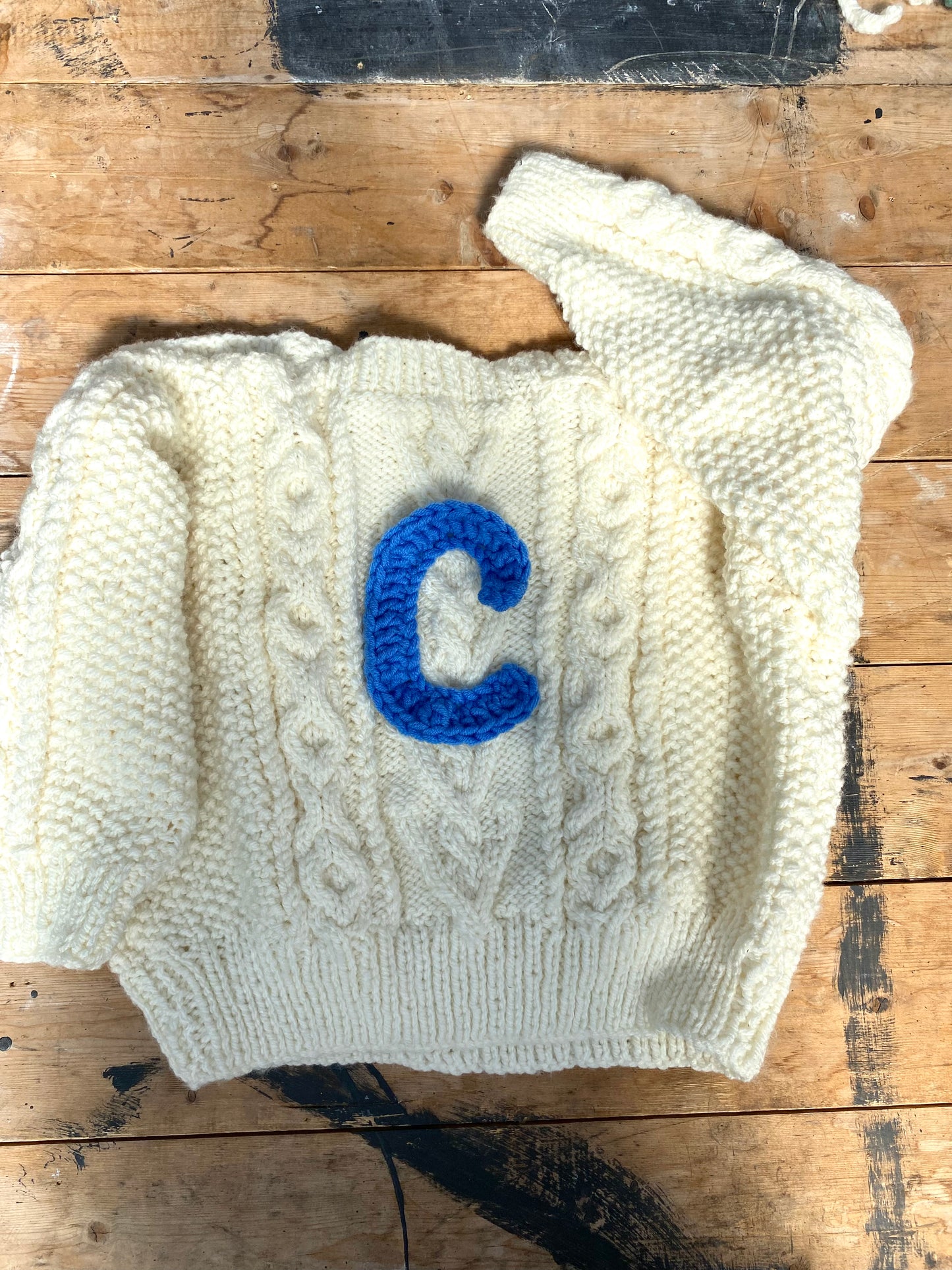 Chunky cream cable Jumper (3-4 years)