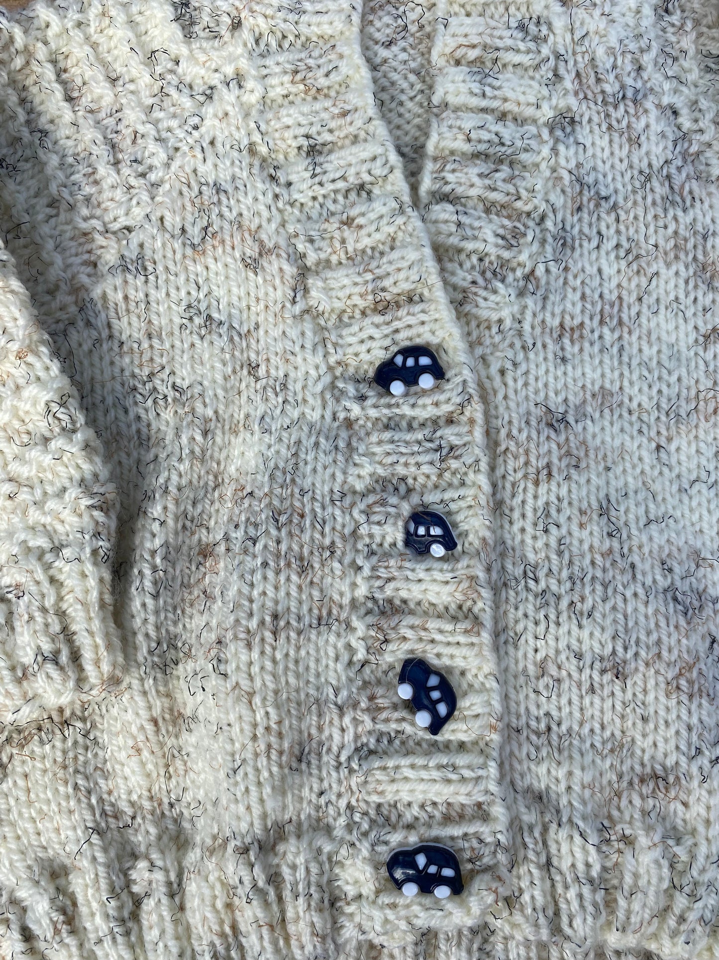 Twisted cream textured stitch cardigan (3-6 months)