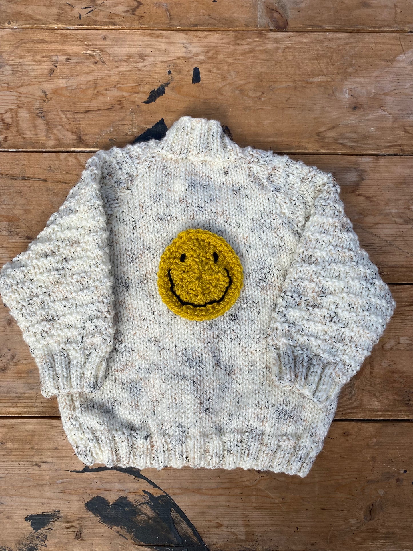 Twisted cream textured stitch cardigan (3-6 months)