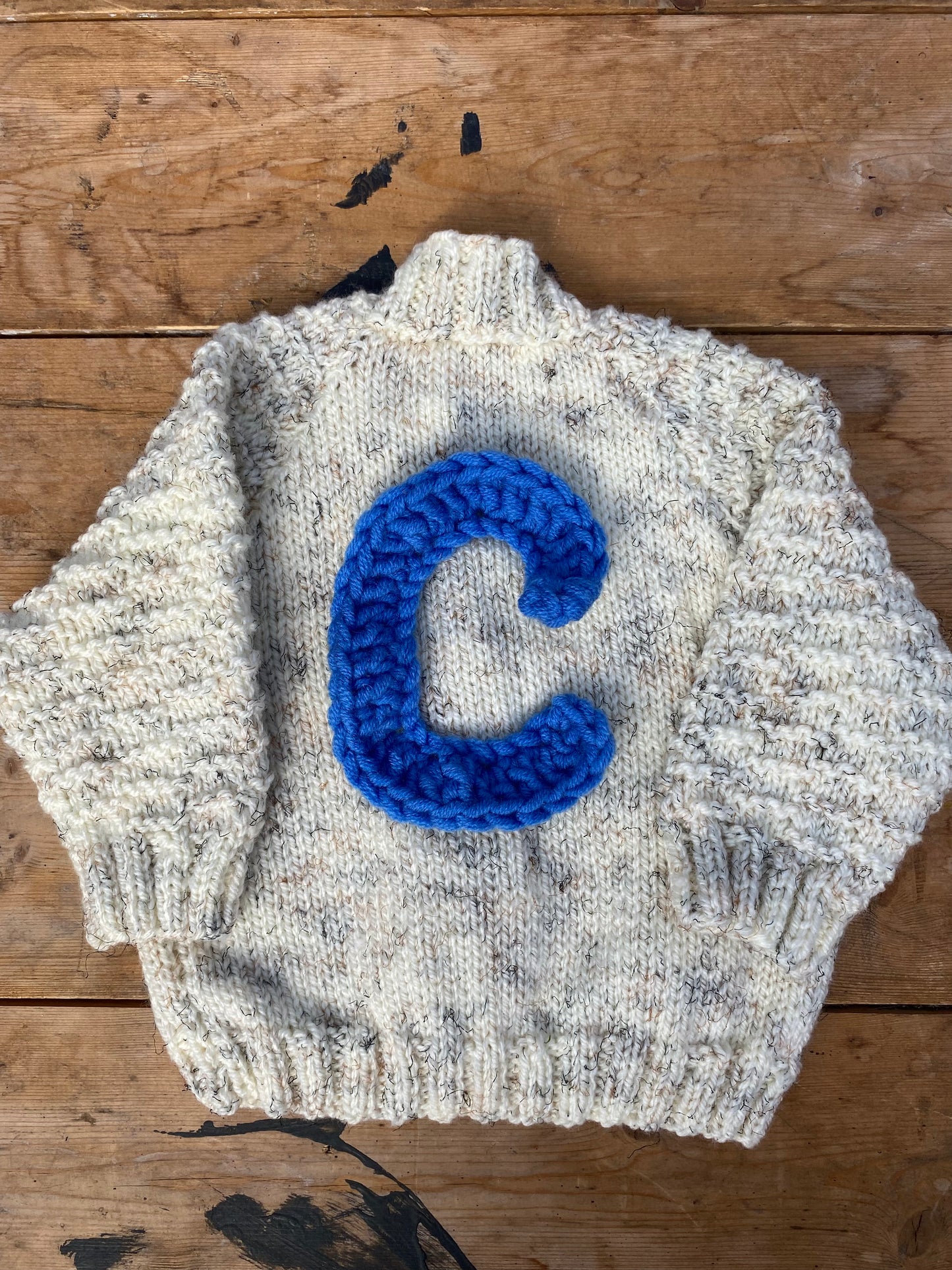 Twisted cream textured stitch cardigan (3-6 months)