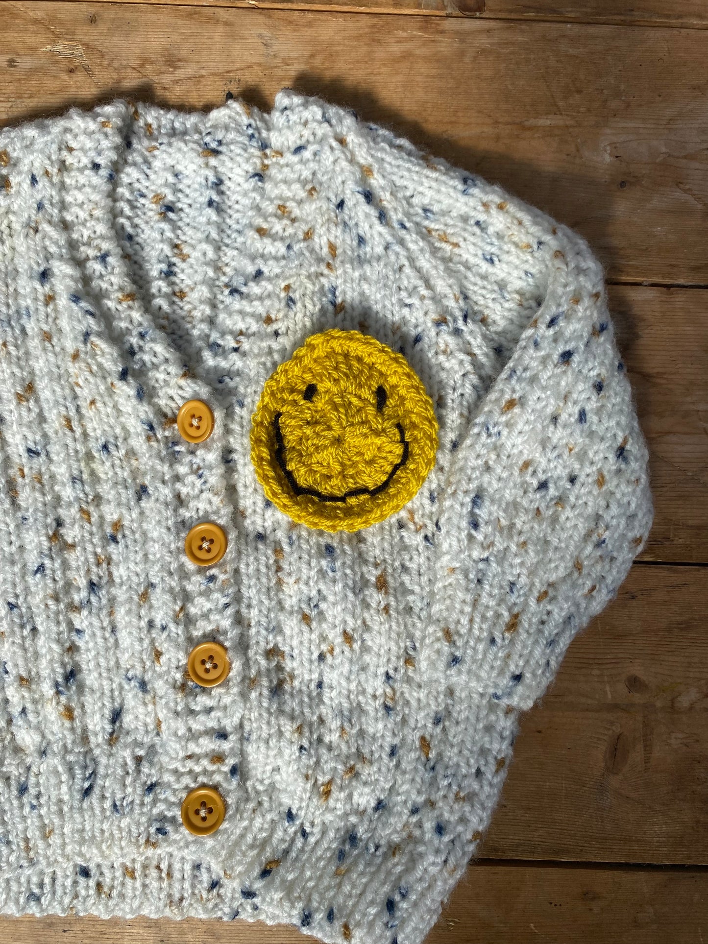 Neppy cream ribbed cardigan (6-12 months)