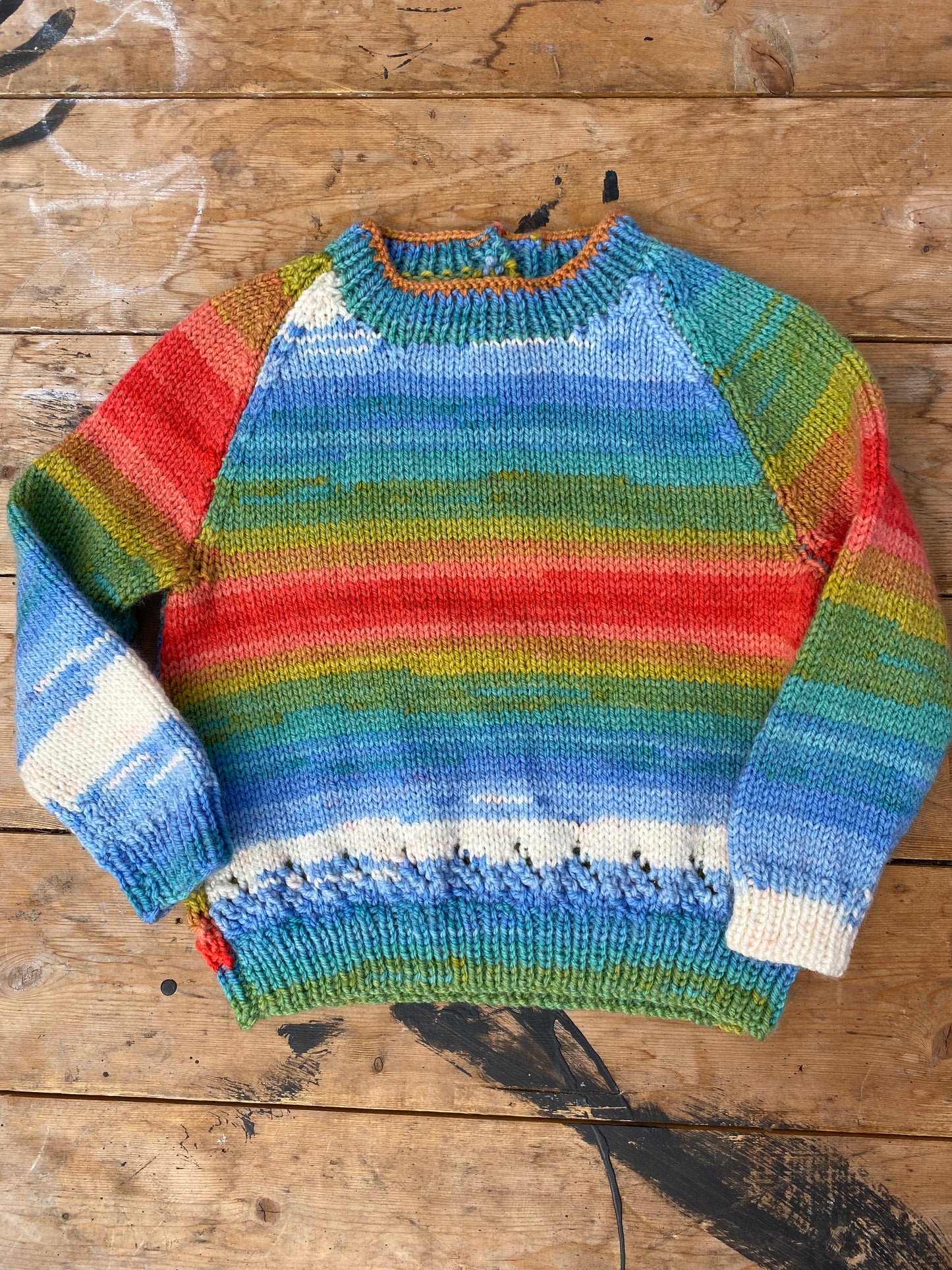 Rainbow space dyed jumper (18-24 months)