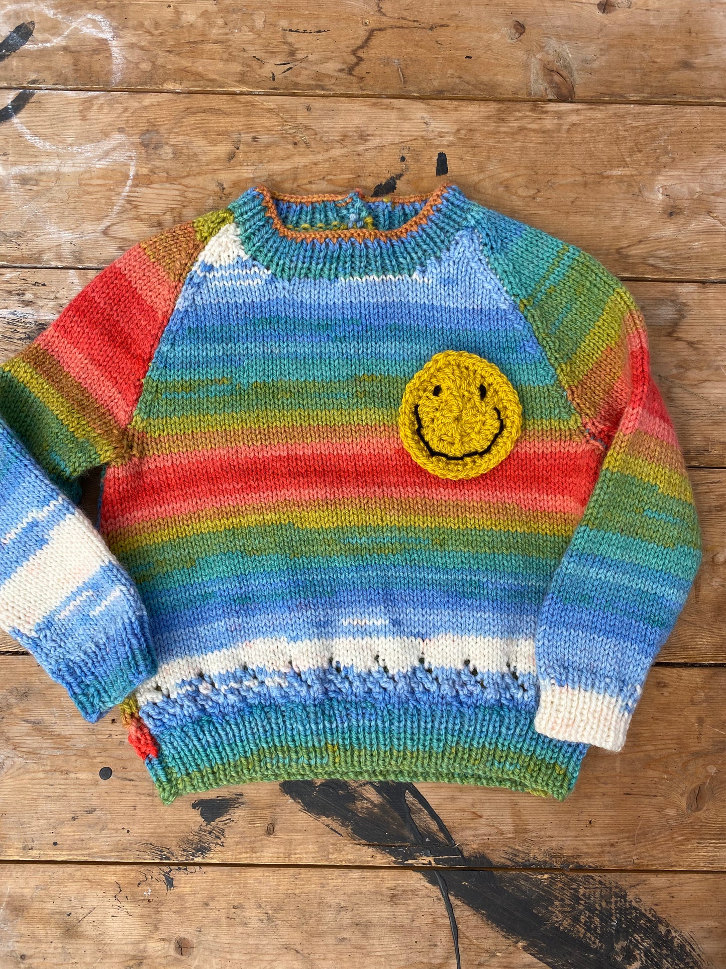 Rainbow space dyed jumper (18-24 months)