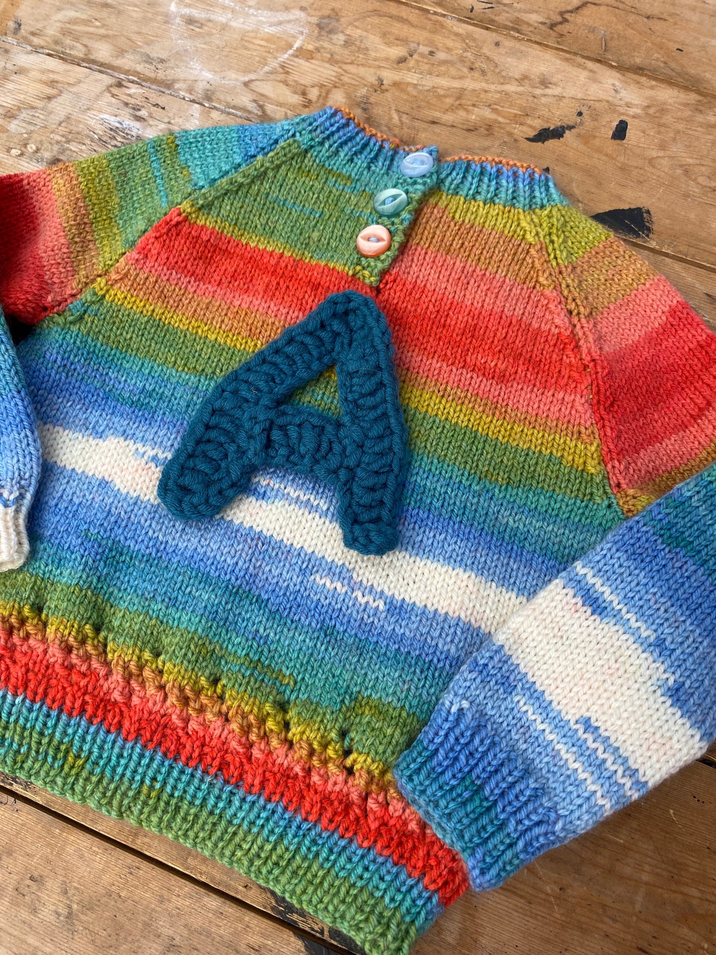 Rainbow space dyed jumper (18-24 months)
