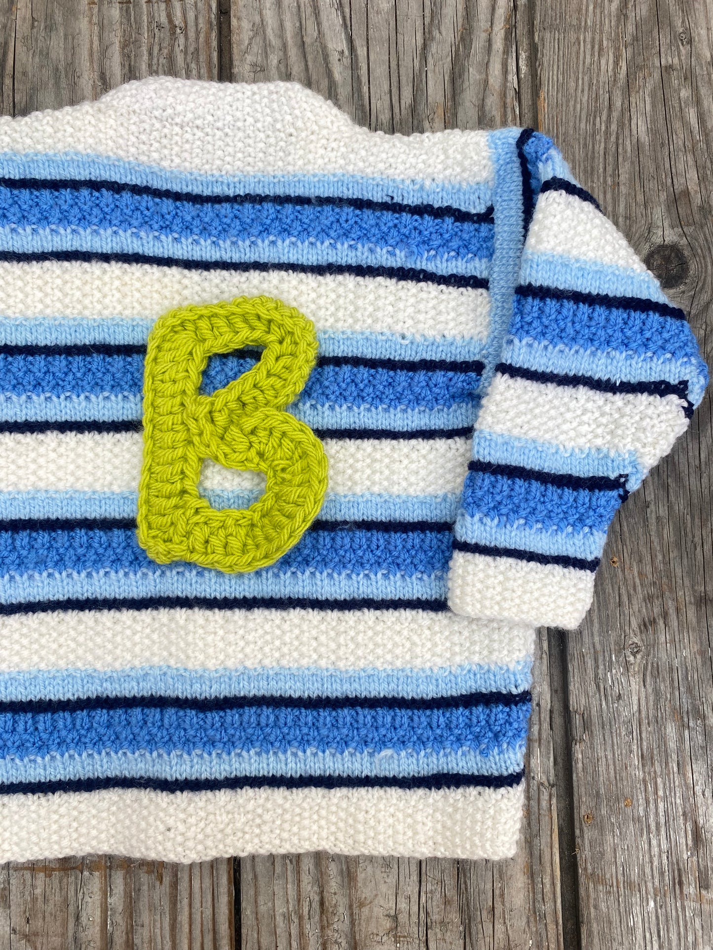 Tonal blues stripe cardigan (18-24 months)