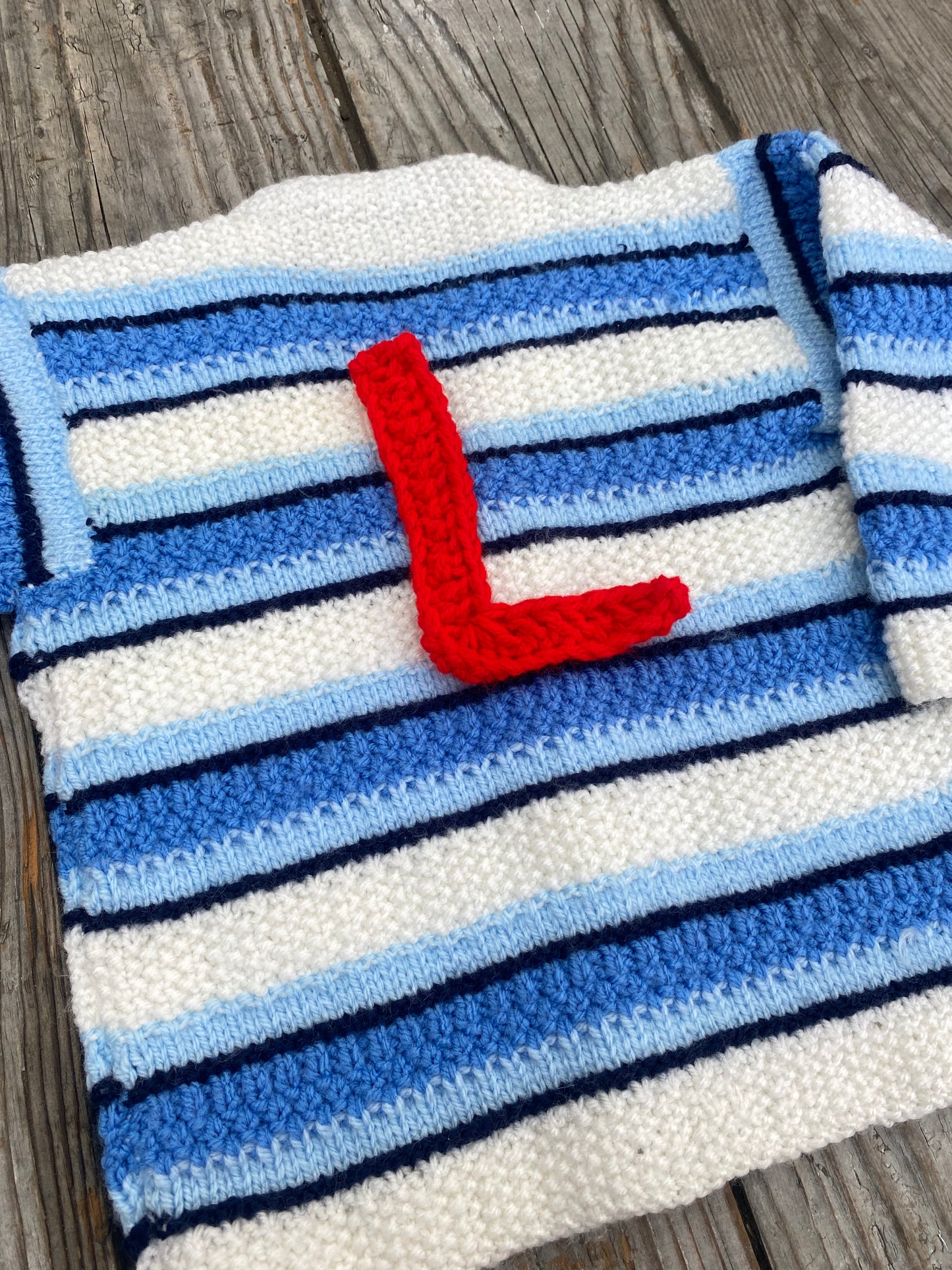 Tonal blues stripe cardigan (18-24 months)
