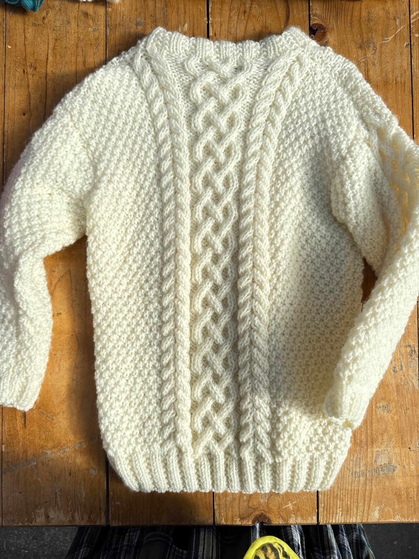Cream aran cable knit Jumper (4-5 years)