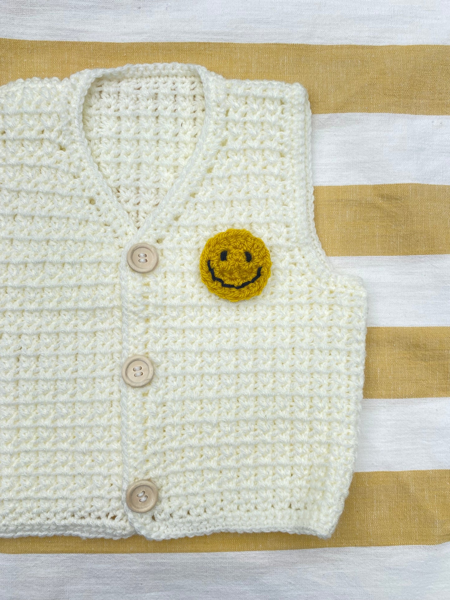 Ecru crochet waistcoat (2-3 years)