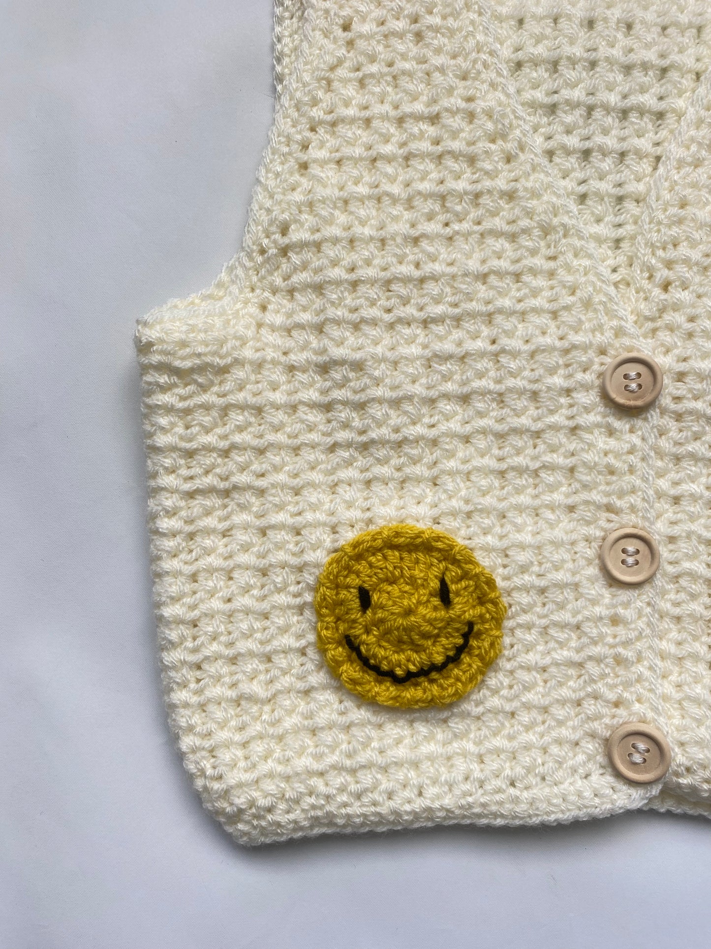 Ecru crochet waistcoat (1-2 years)