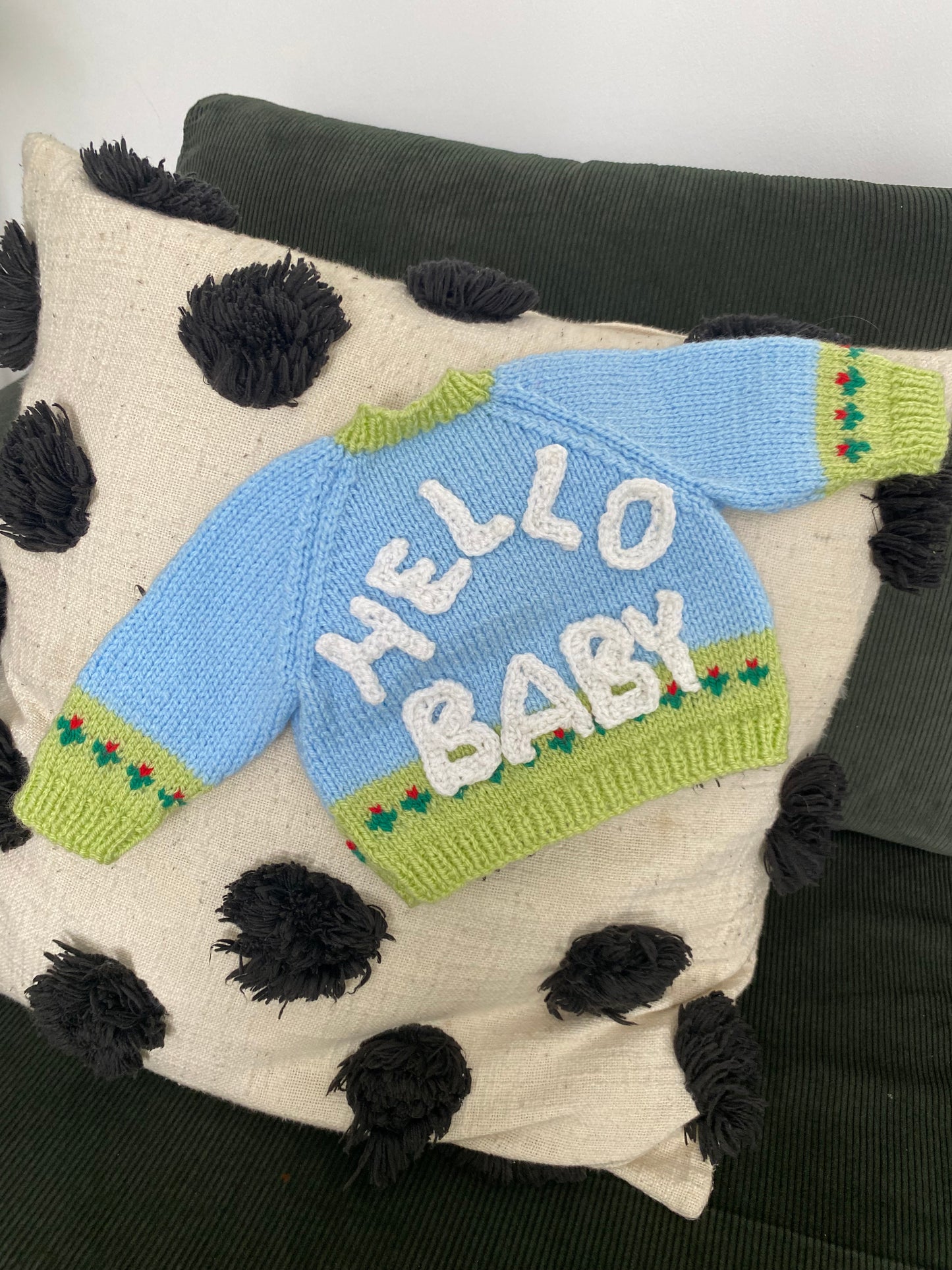 Crochet 'Hello Baby' Letters