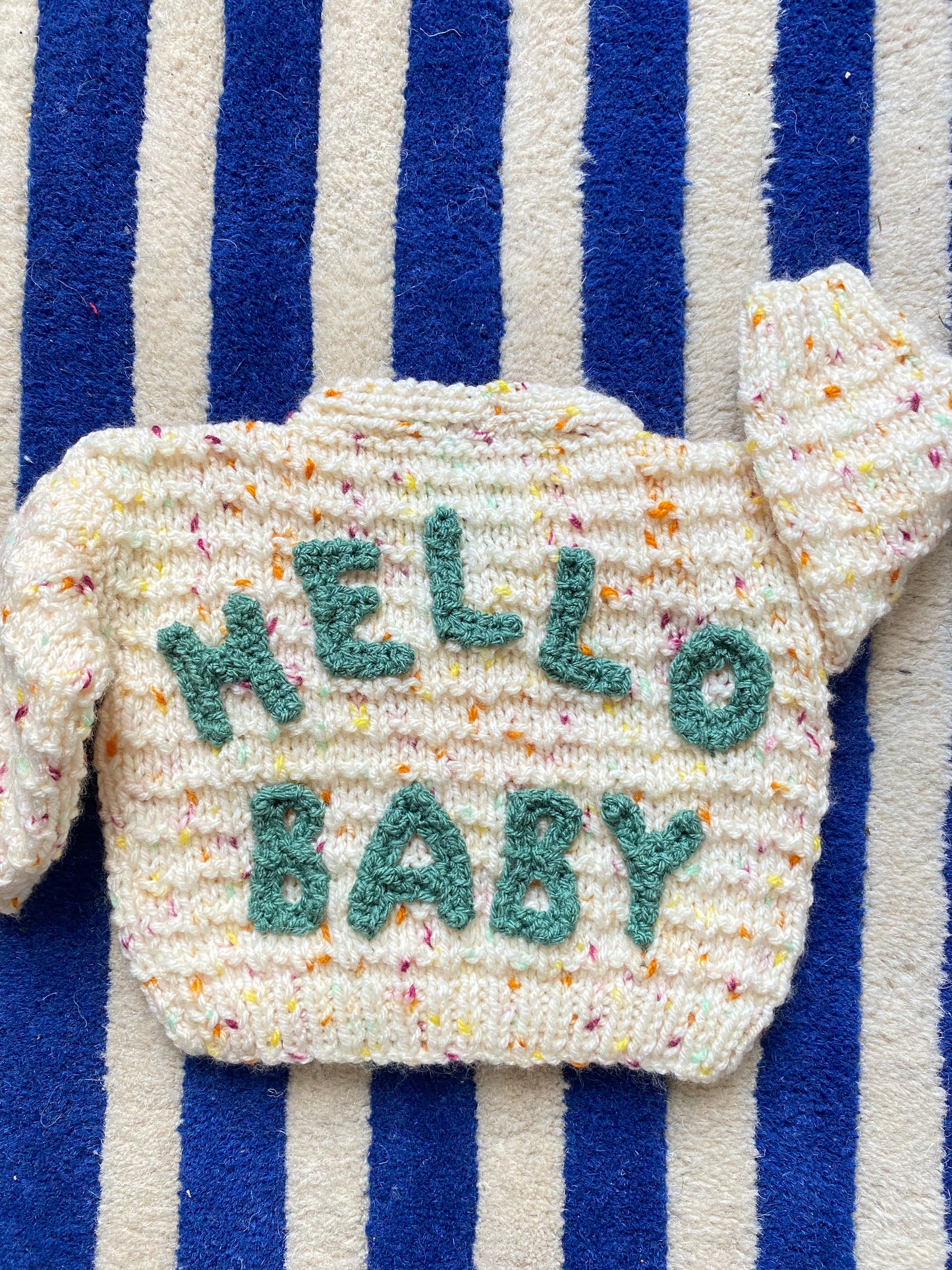 Crochet 'Hello Baby' Letters