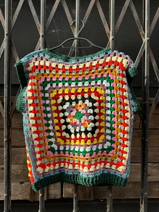 Women's colourful crochet tank top