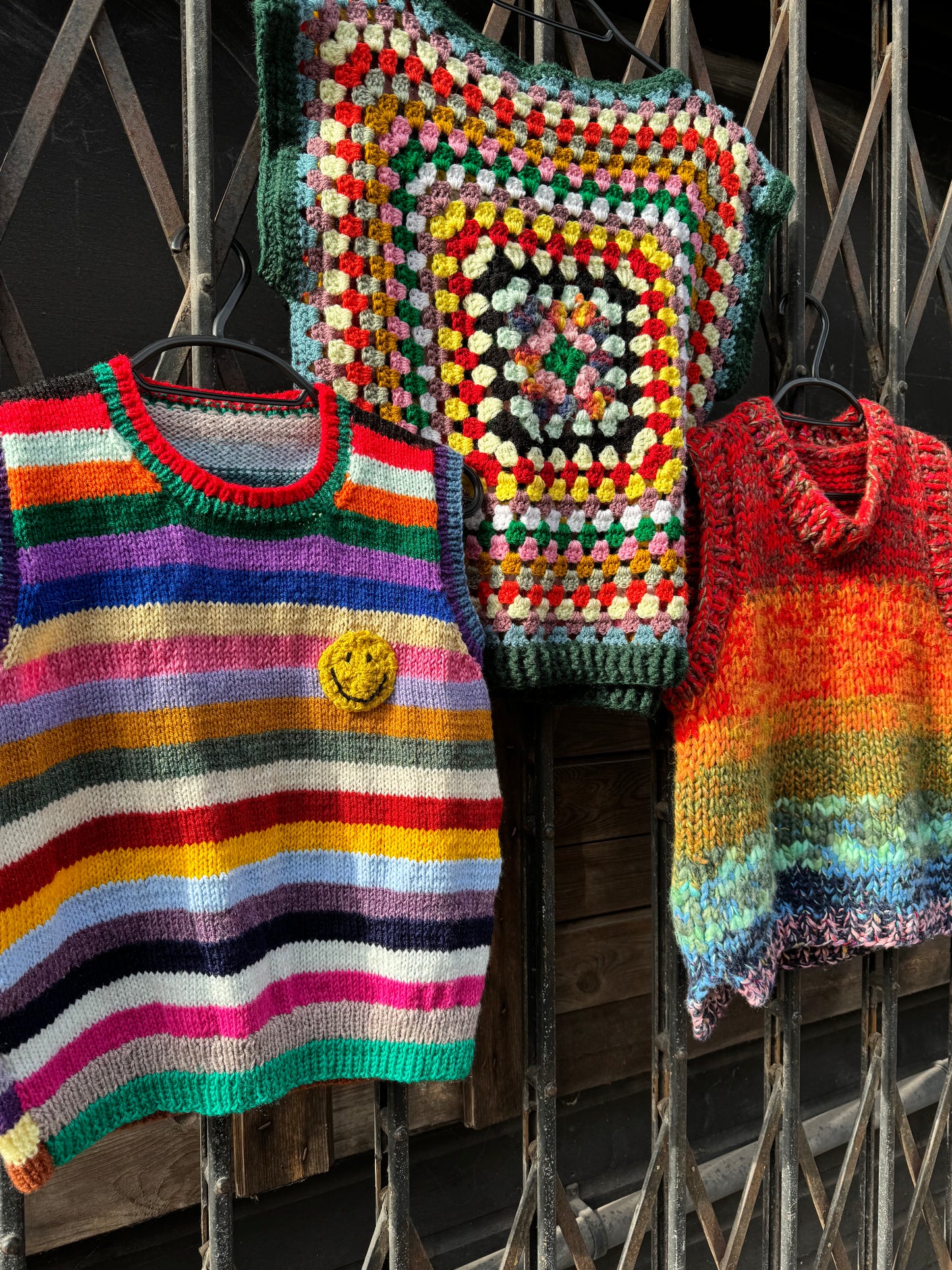 Women's colourful crochet tank top