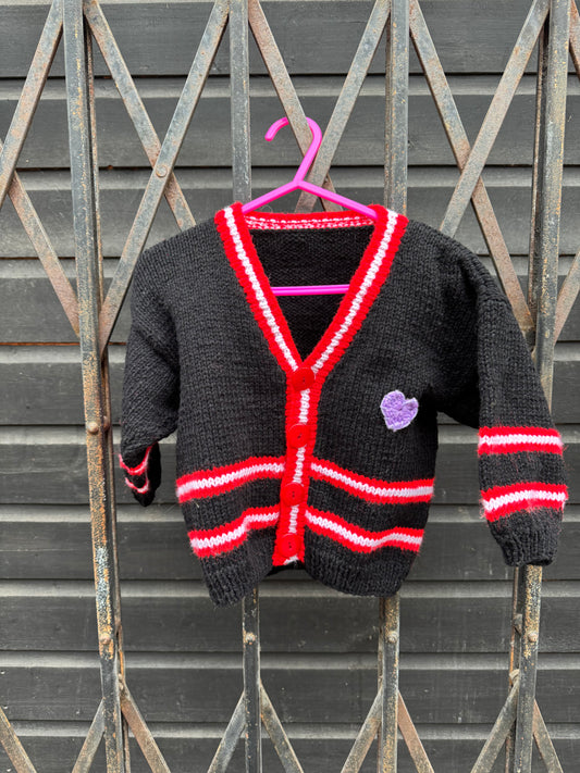 Varsity stripe trim cardigan 18-24m