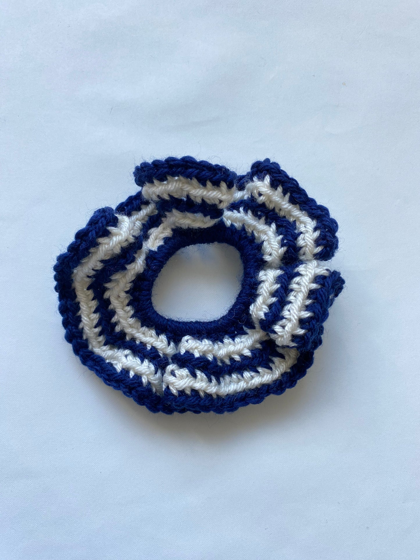 Oversized crochet scrap yarn Scrunchies