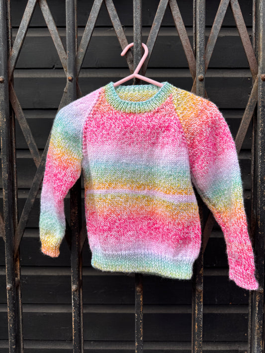 Twisted rainbow stripe jumper 18-24m