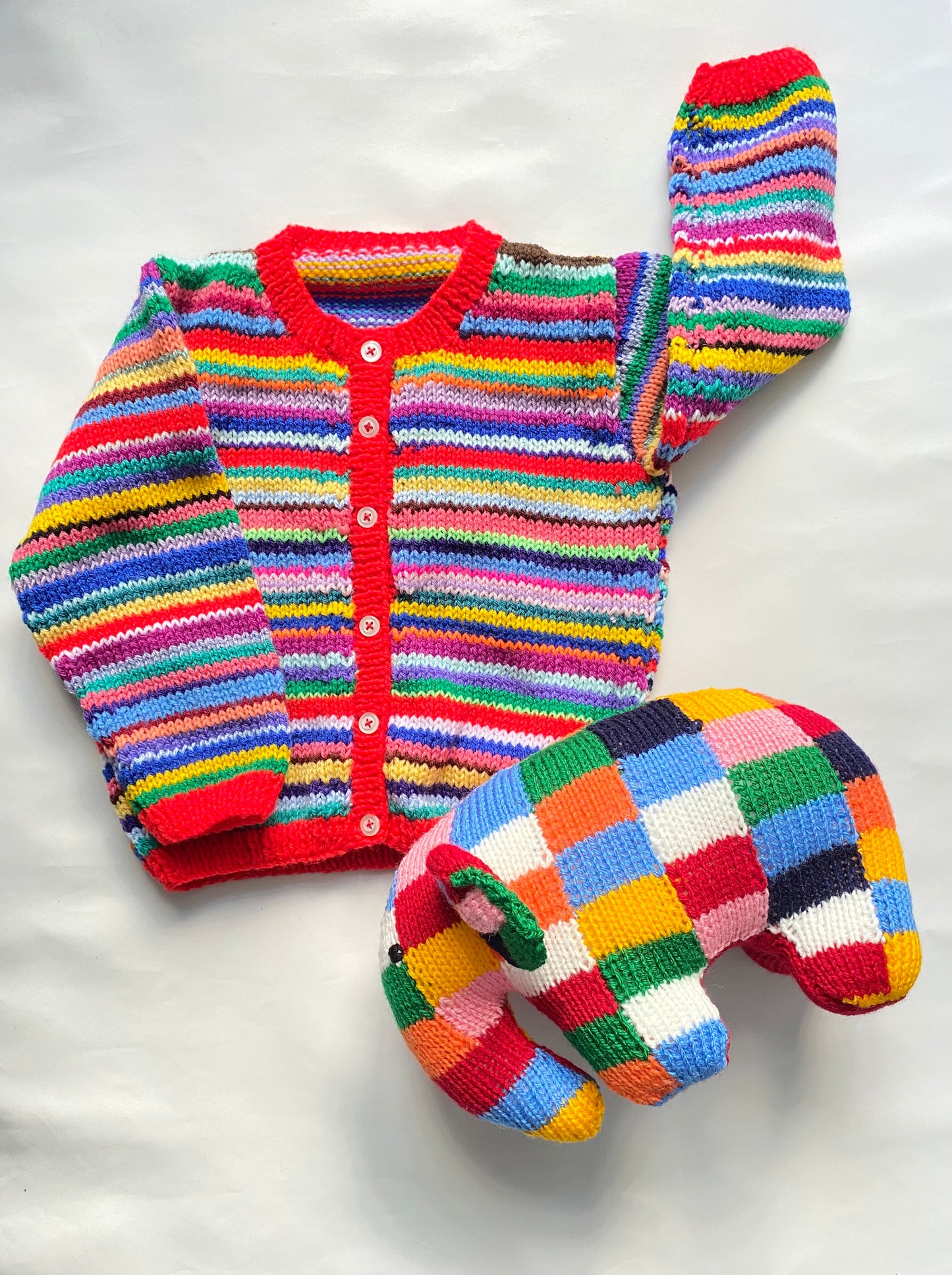 Amazing rainbow stripe cardigan (2-3 years)