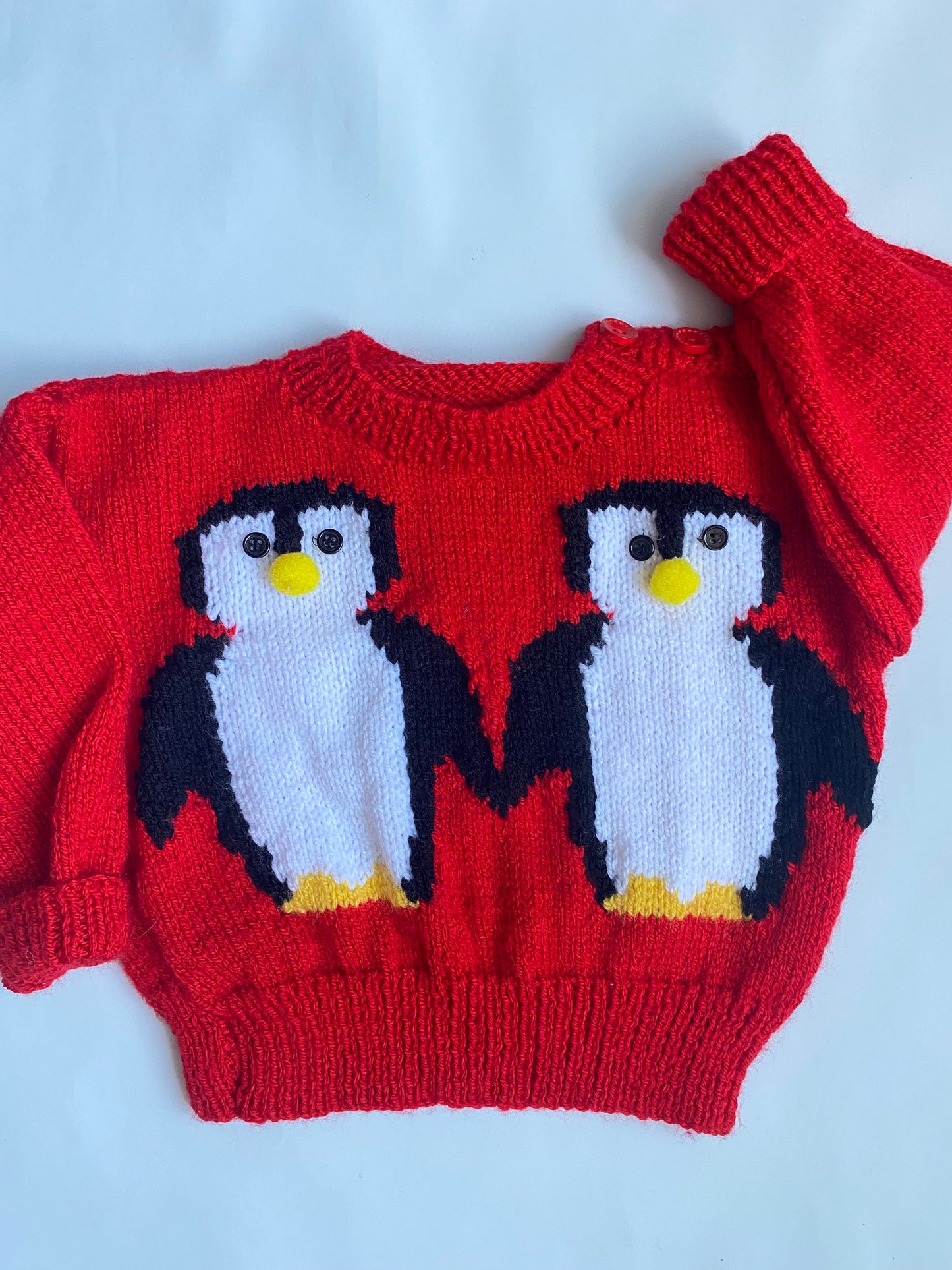 Red Penguin pals jumper (12-18 months)