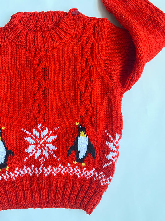 Penguin and snowflake fairisle jumper (2-3 years)