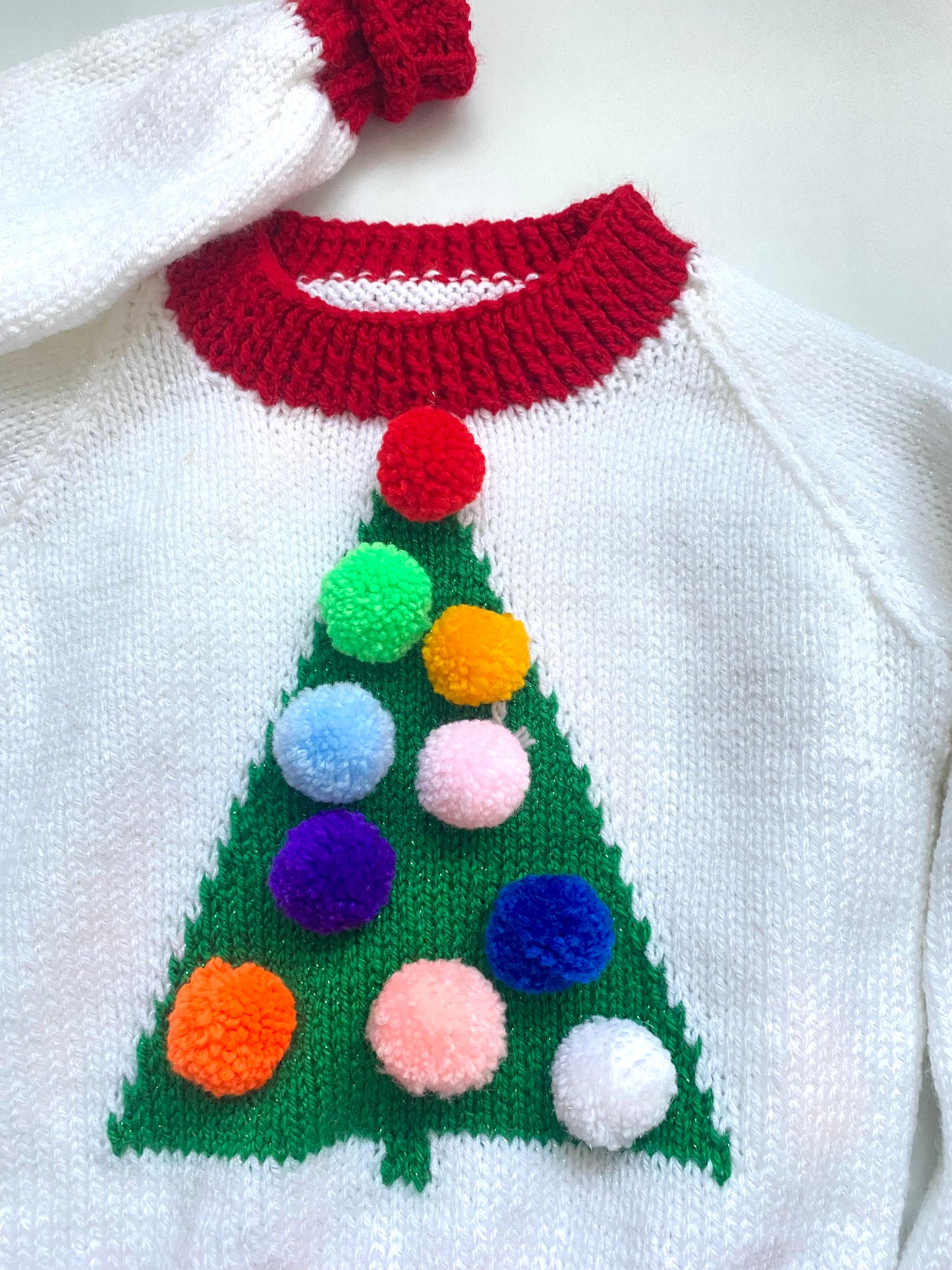 Fun Pompom Christmas tree Jumper (3-4 years)