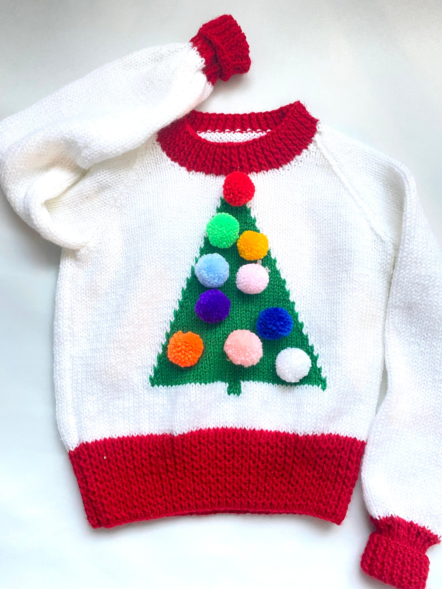 Fun Pompom Christmas tree Jumper (3-4 years)