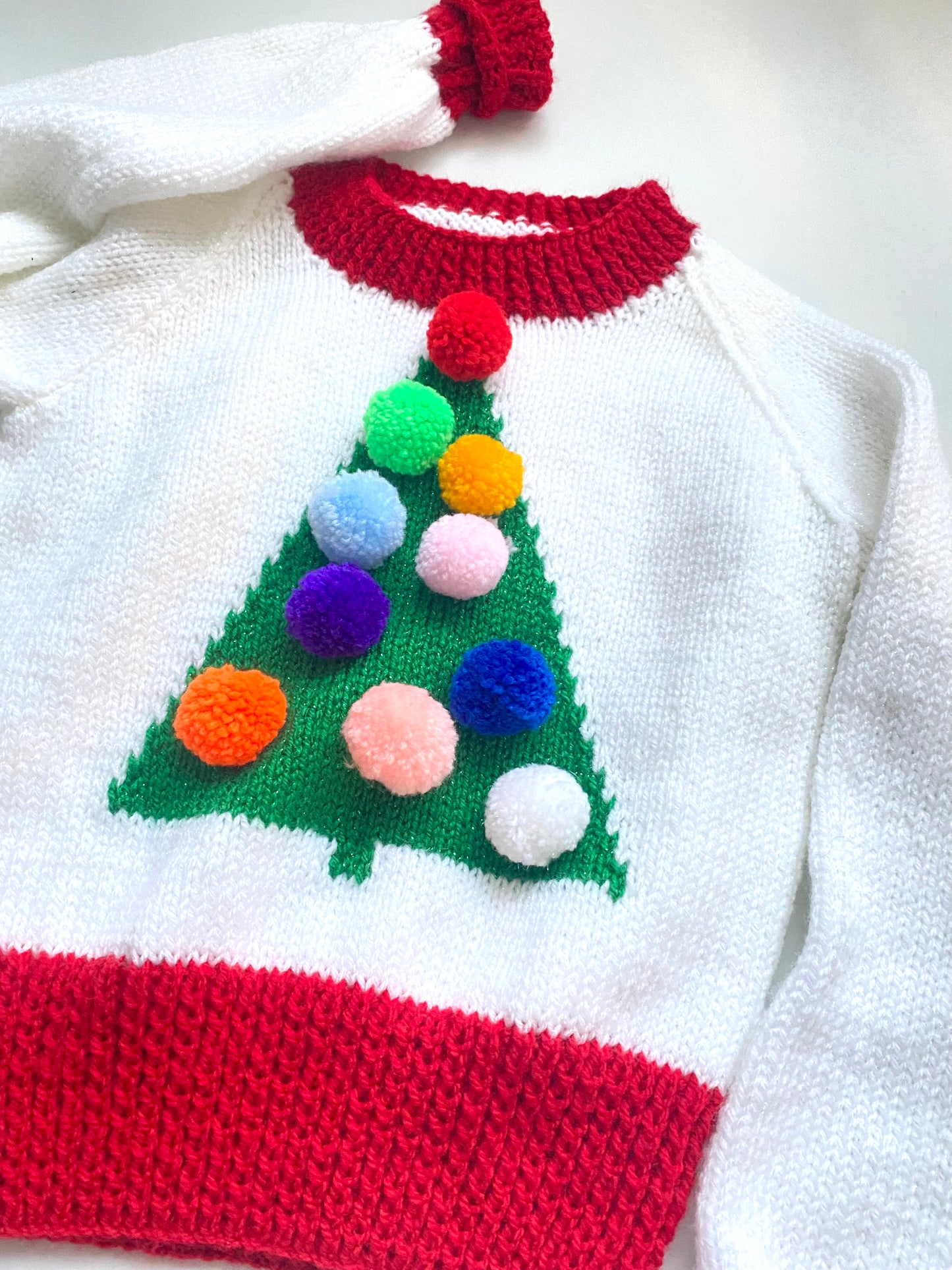 Fun Pompom Christmas tree Jumper (3-4 years)