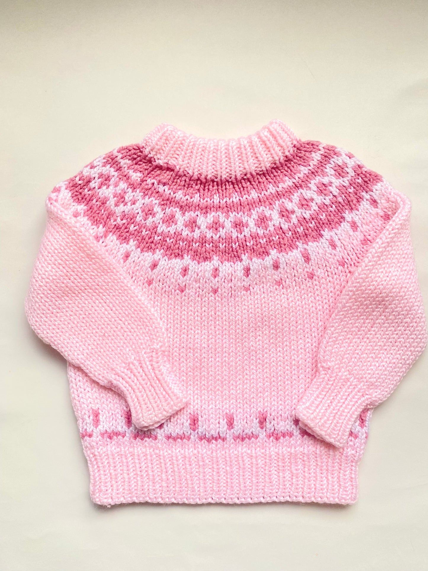 Dusty pink fairisle Jumper (2-3 years)