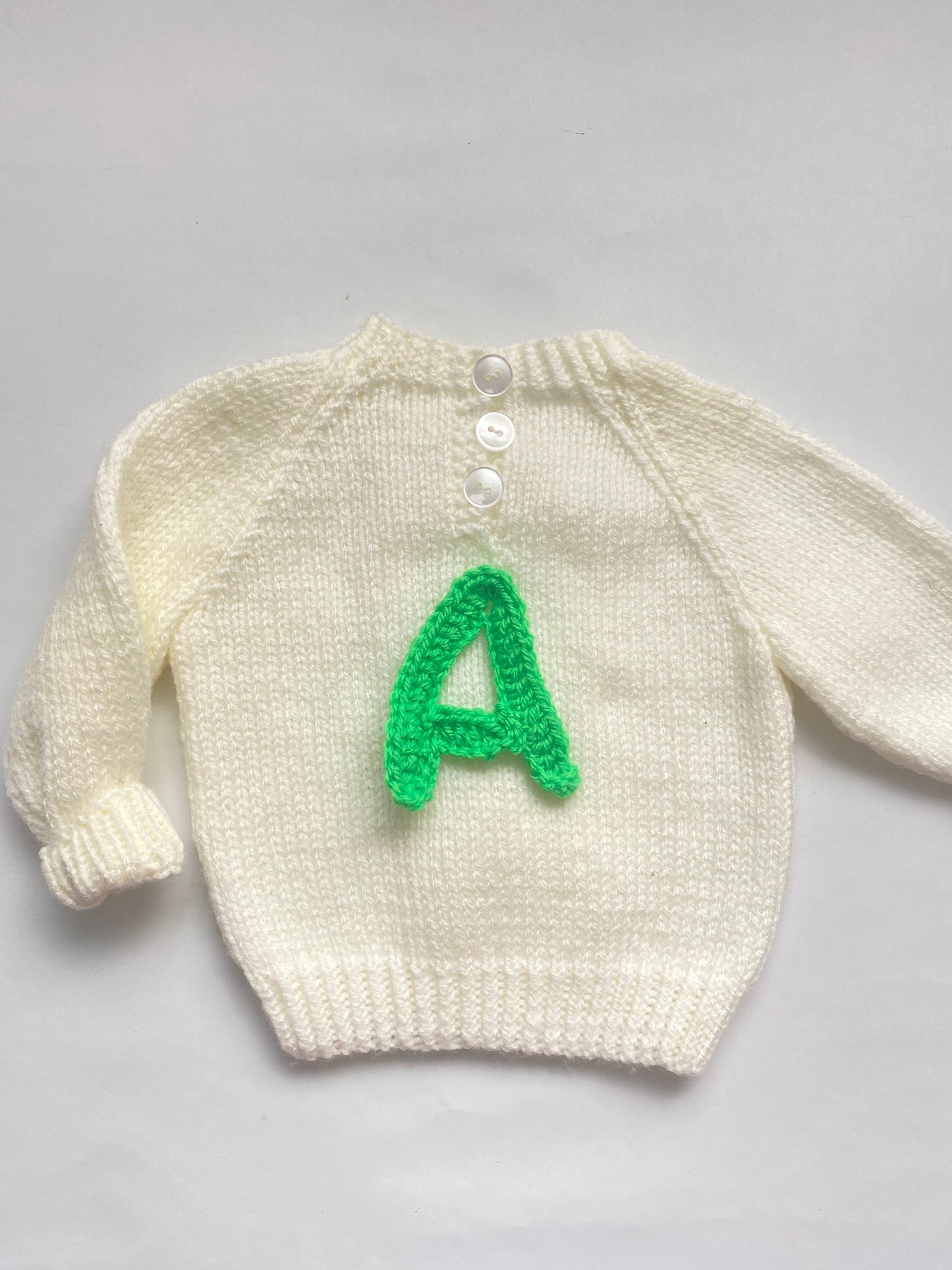 Super soft cashmere cream cable jumper (0-3 months)