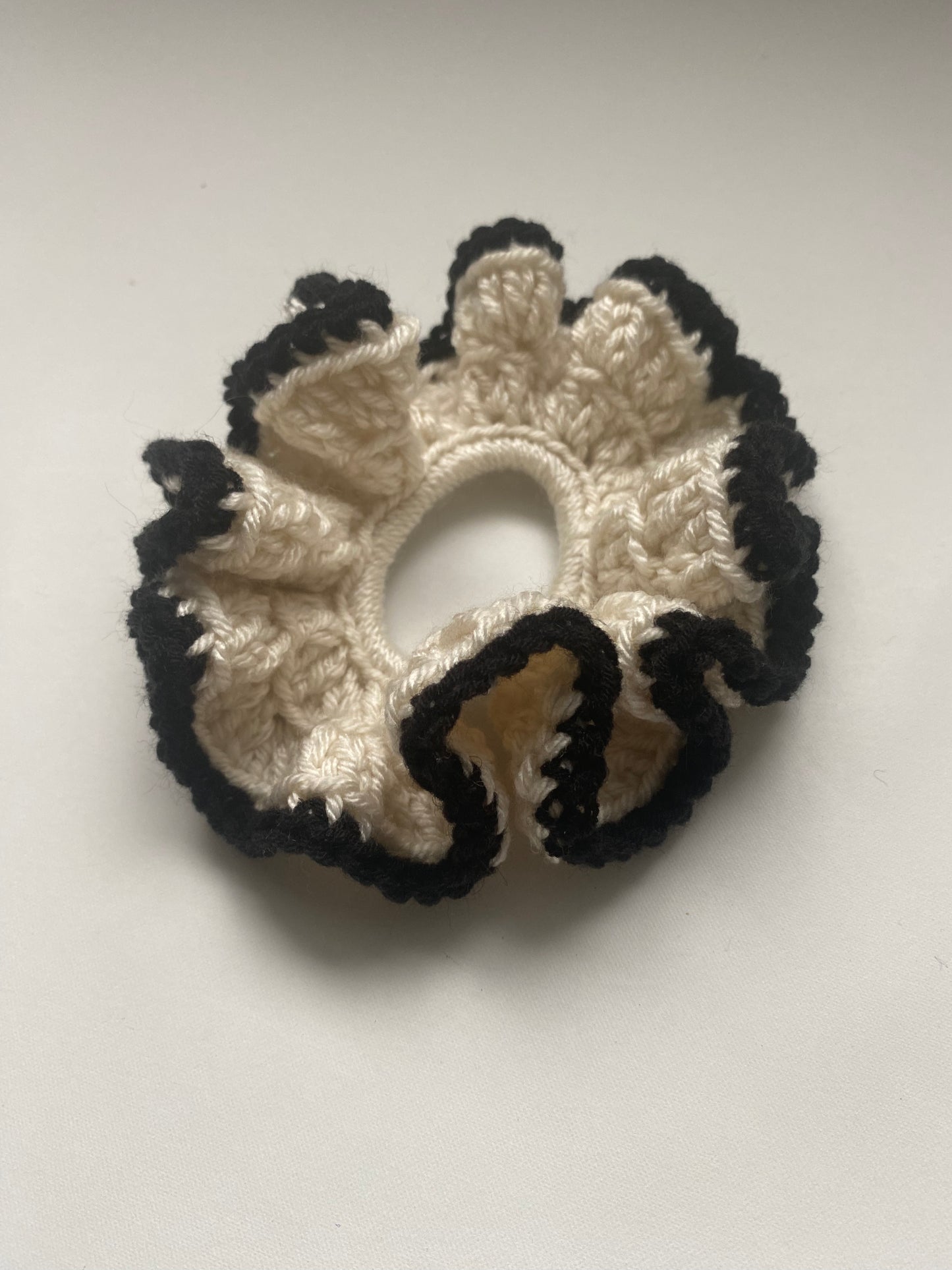 Oversized crochet scrap yarn Scrunchies