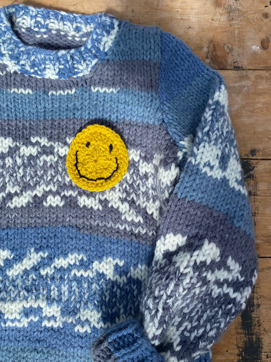Tonal blues space dyed Jumper (6-7 years)
