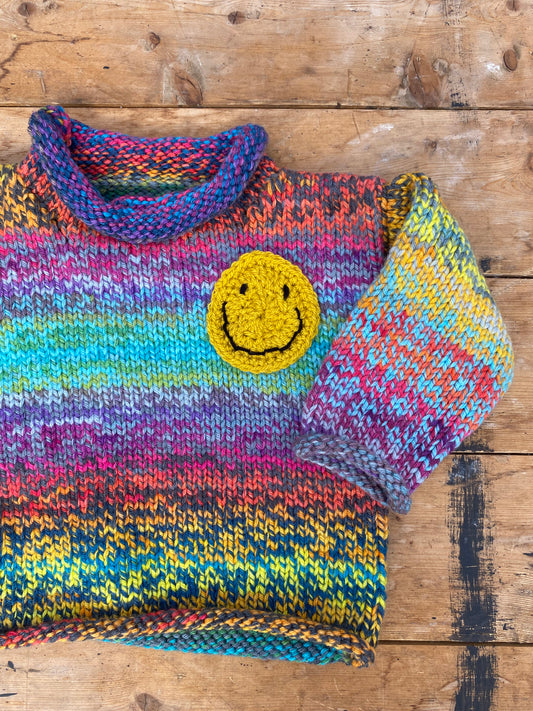Twisted rainbow jumper (12-18 months)