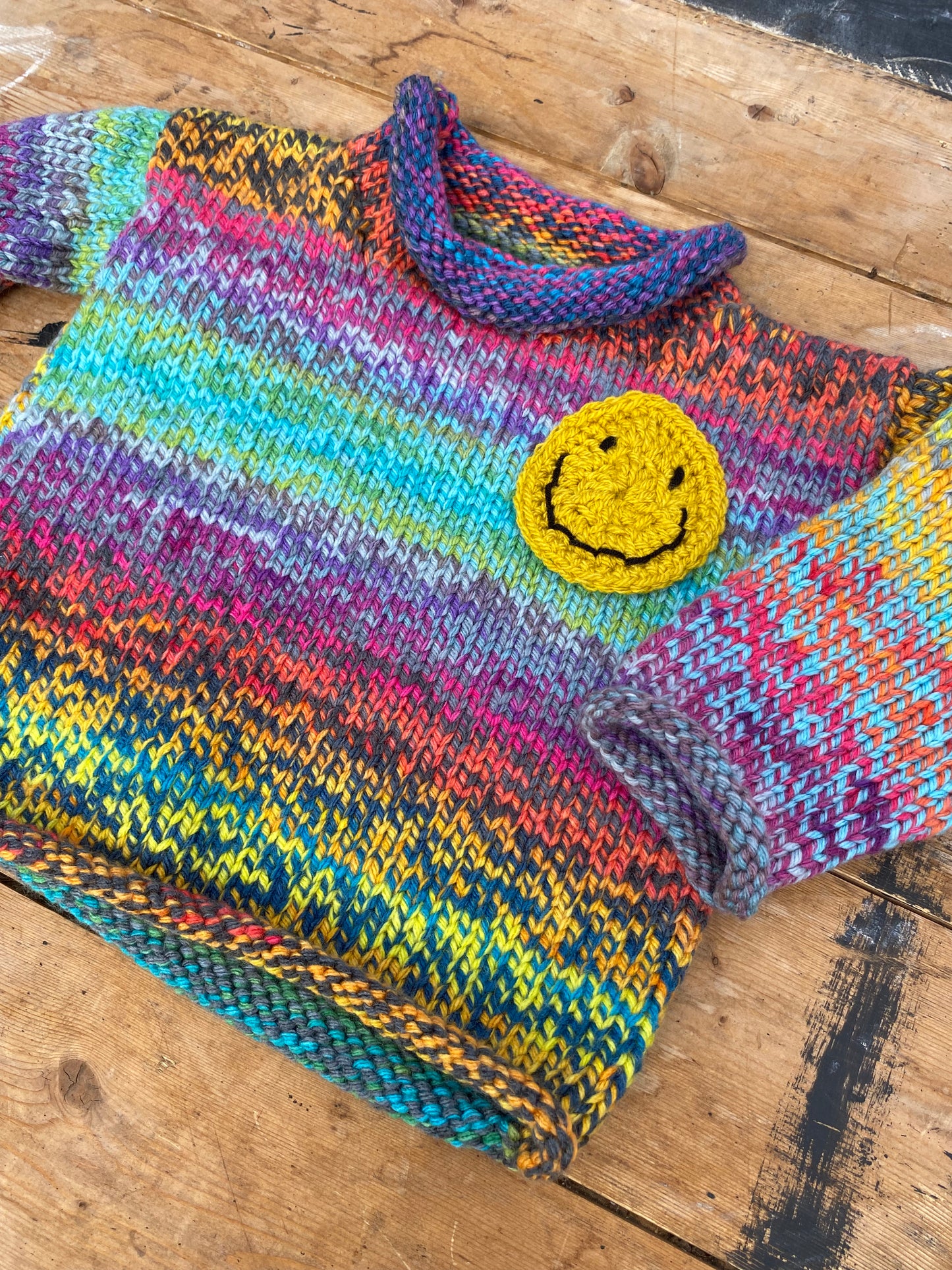 Twisted rainbow jumper (12-18 months)