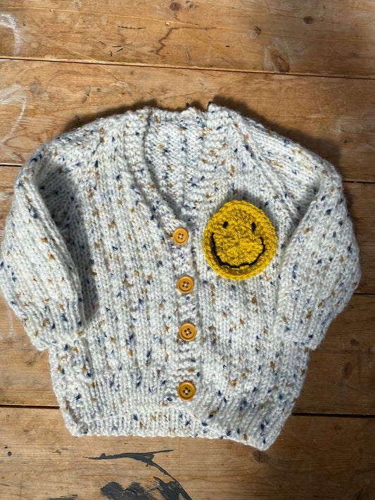 Neppy cream ribbed cardigan (6-12 months)