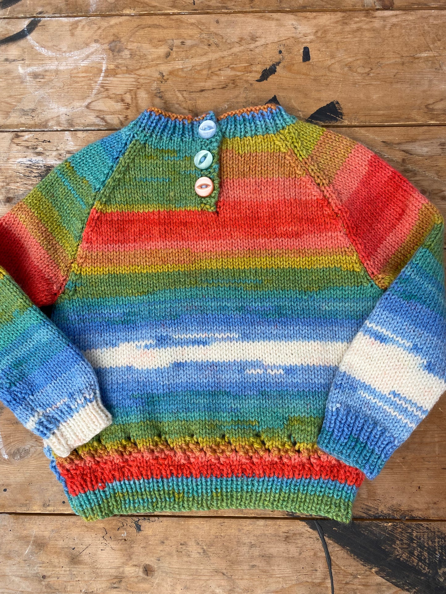 Rainbow space dyed jumper (18-24 months)
