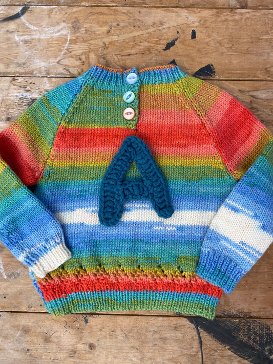 Rainbow space dyed jumper (18-24 months)