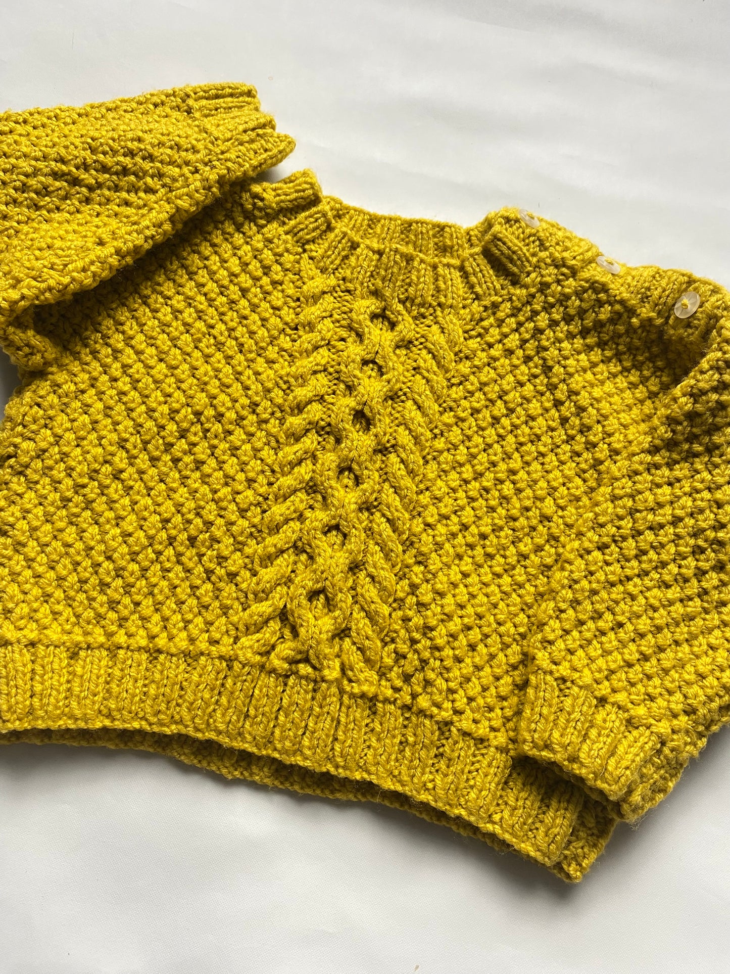 Mustard cable knit Jumper (6-12 months)