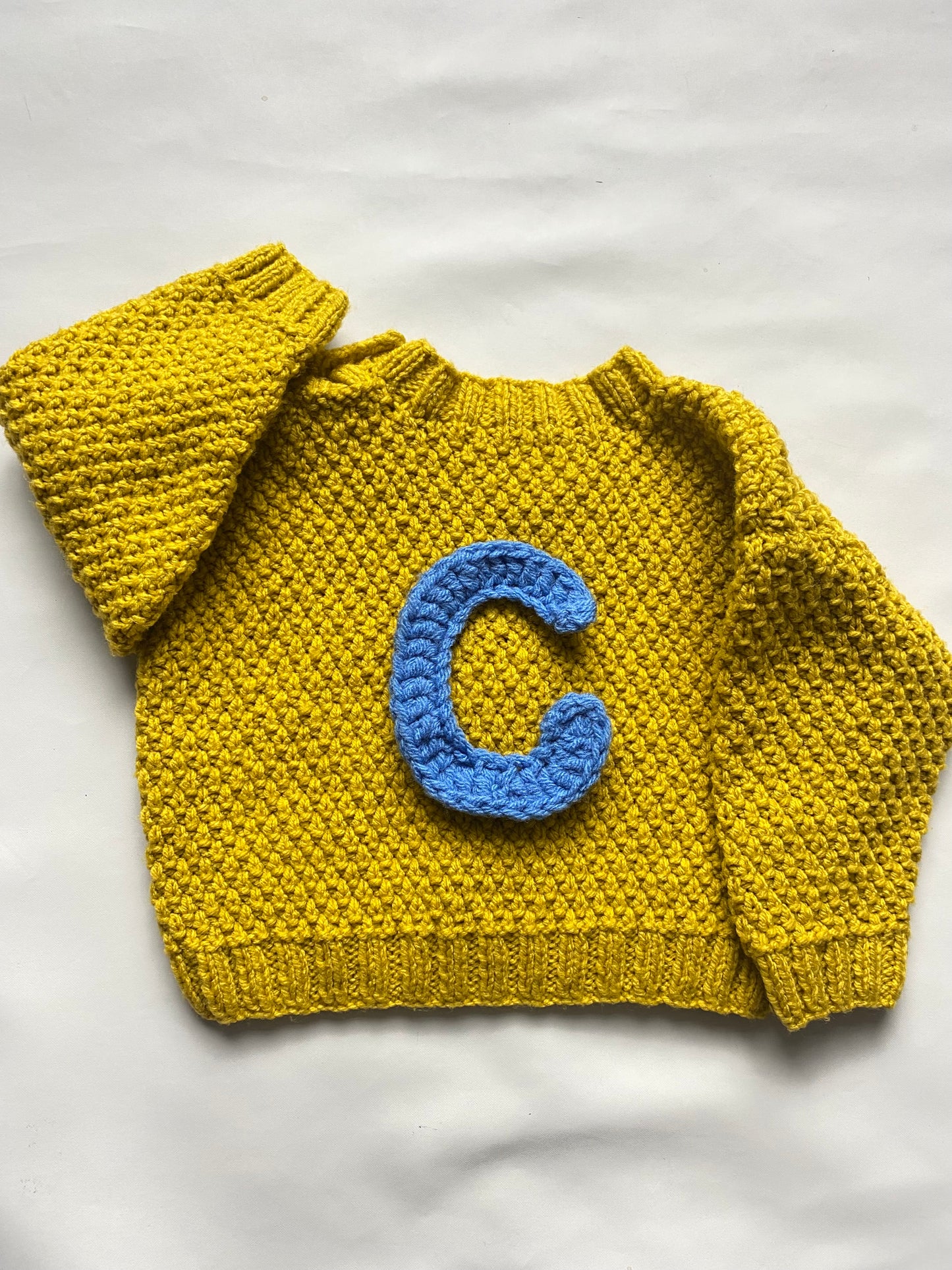 Mustard cable knit Jumper (6-12 months)