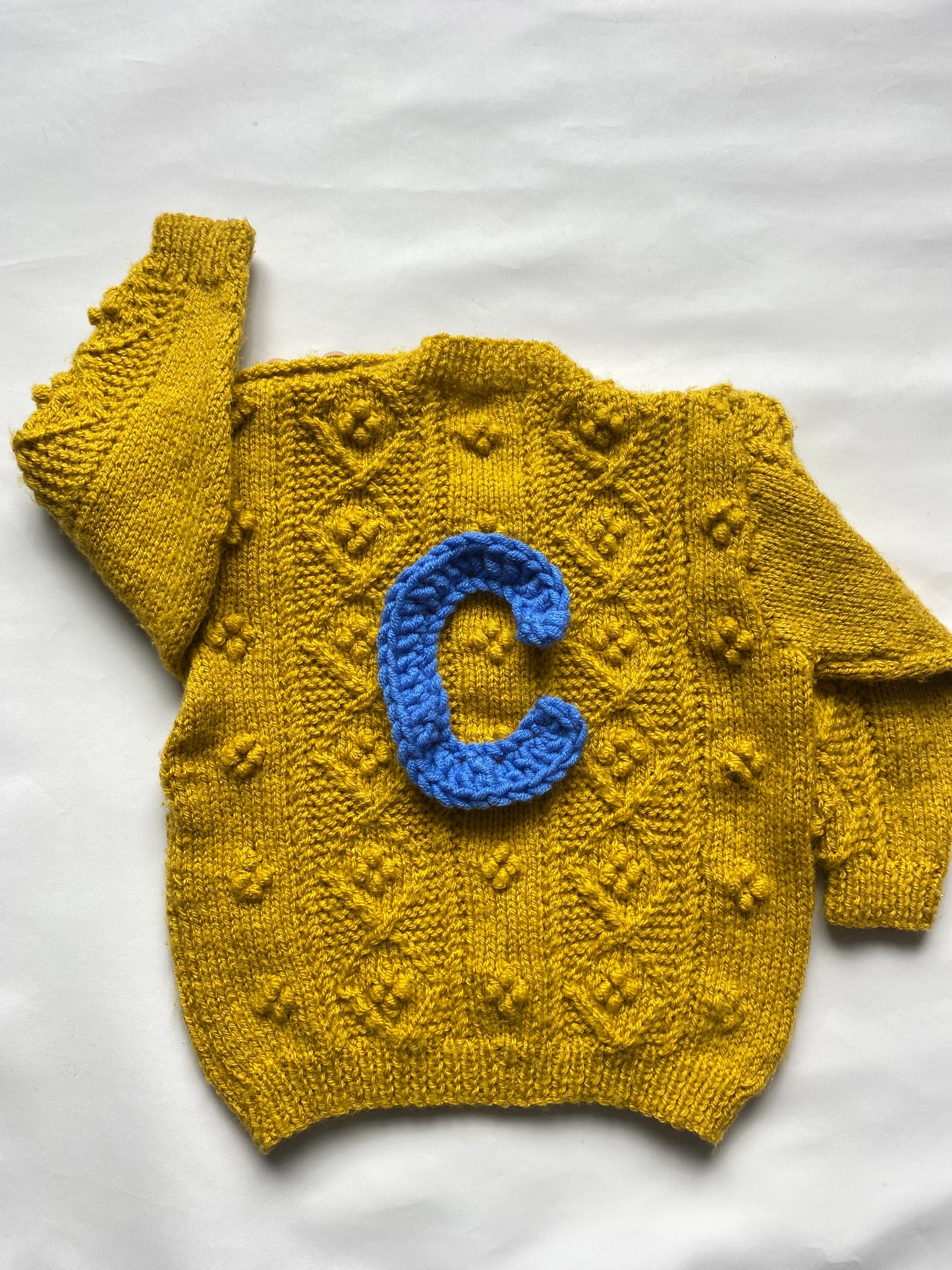 Mustard bobble cable stitch Jumper (18-24m)