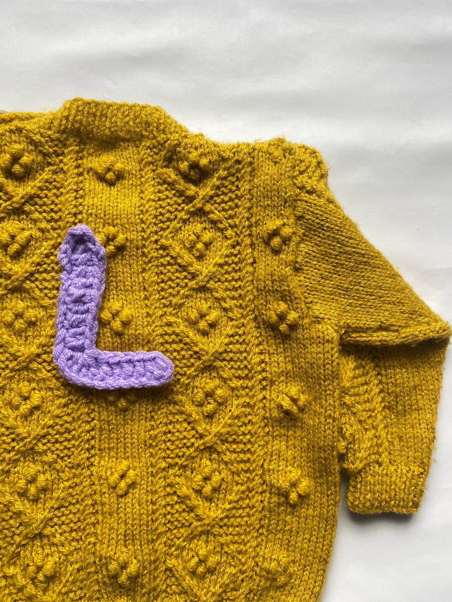 Mustard bobble cable stitch Jumper (18-24m)